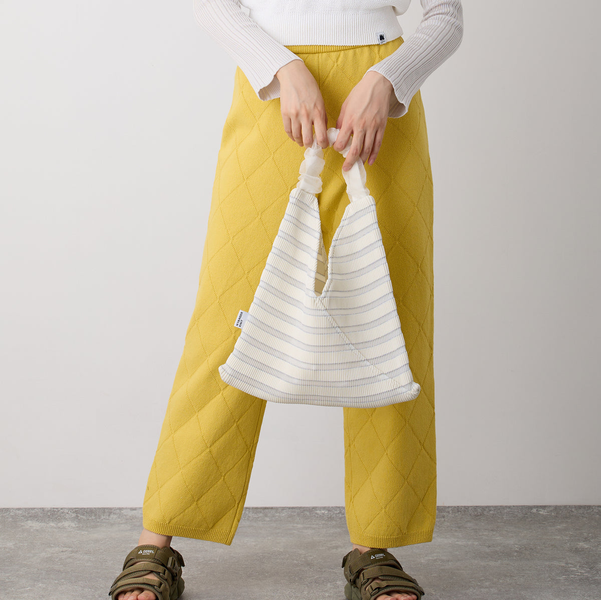 【NYANDER KNIT/ニャンダーニット】 links knit pants コットンパンツ