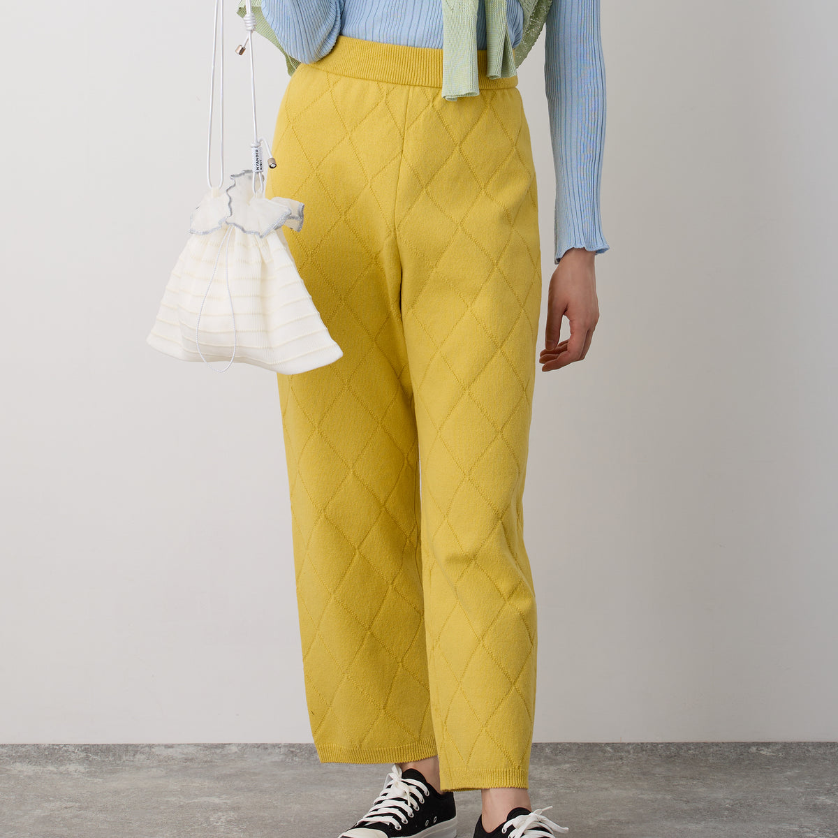 【NYANDER KNIT/ニャンダーニット】 links knit pants コットンパンツ