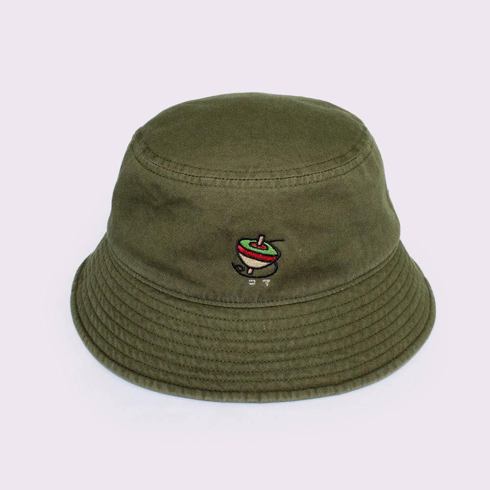 コマHAT 刺繍バケットハット