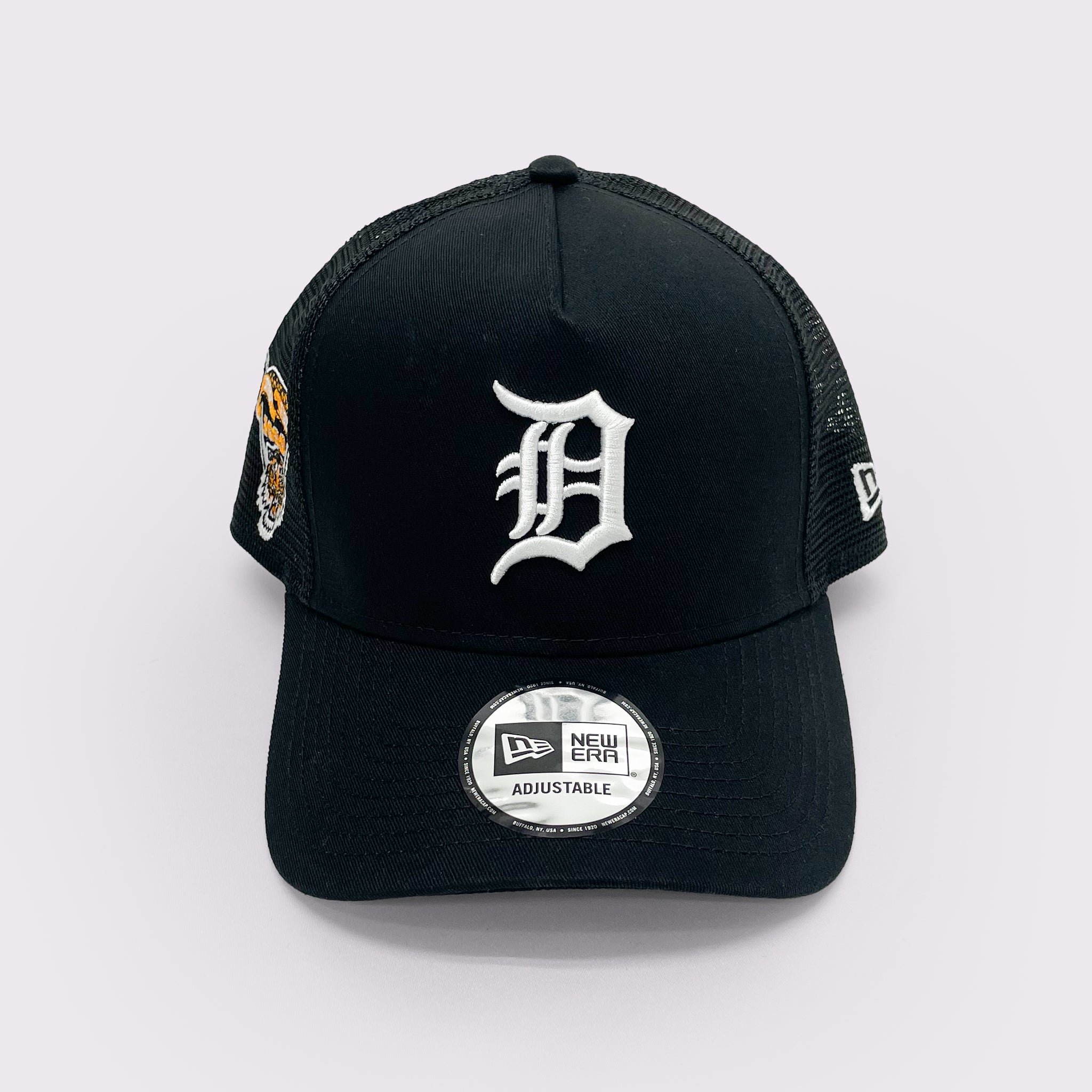 NEW ERA 9FORTY A-Frame トラッカー MLB Side Patch デトロイト・タイガース ブラック