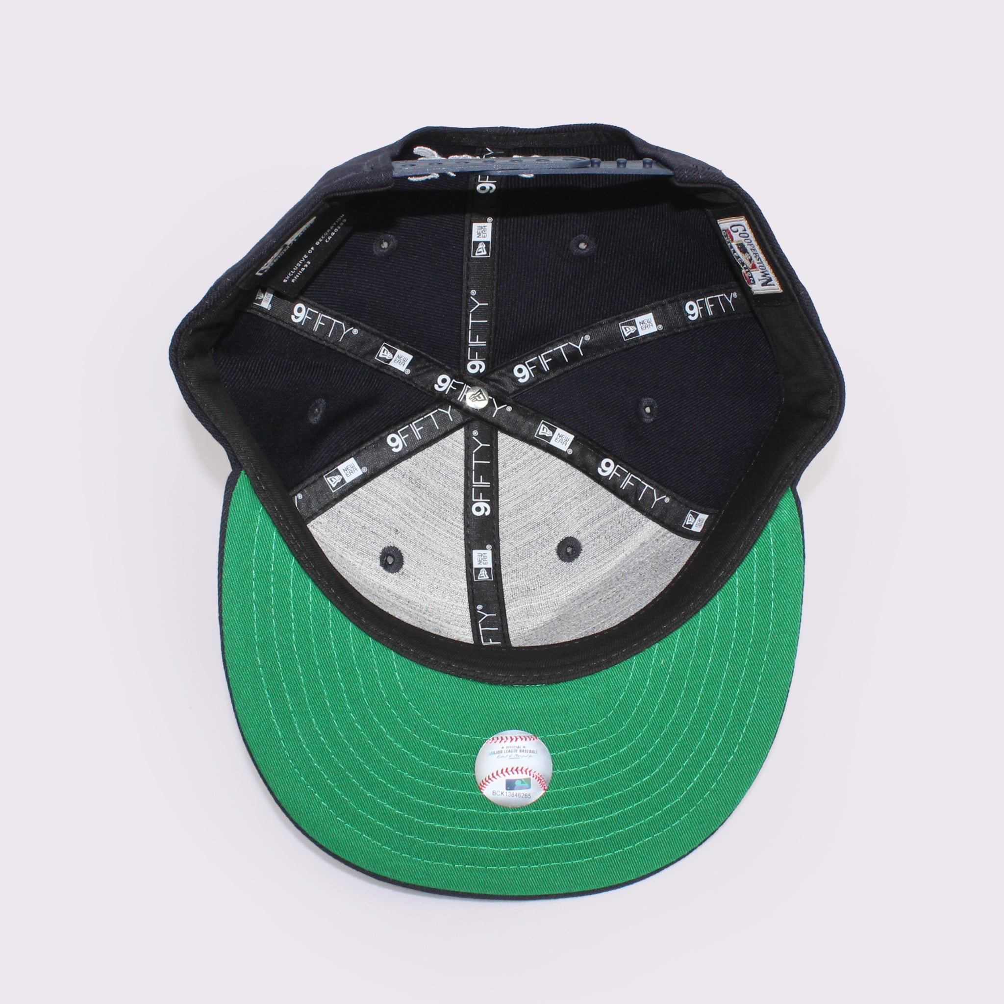 NEW ERA 9FIFTY ソフトバックラム MLB ダブルロゴ ニューヨーク・ヤンキース クーパーズタウン ネイビーケリーグリーン