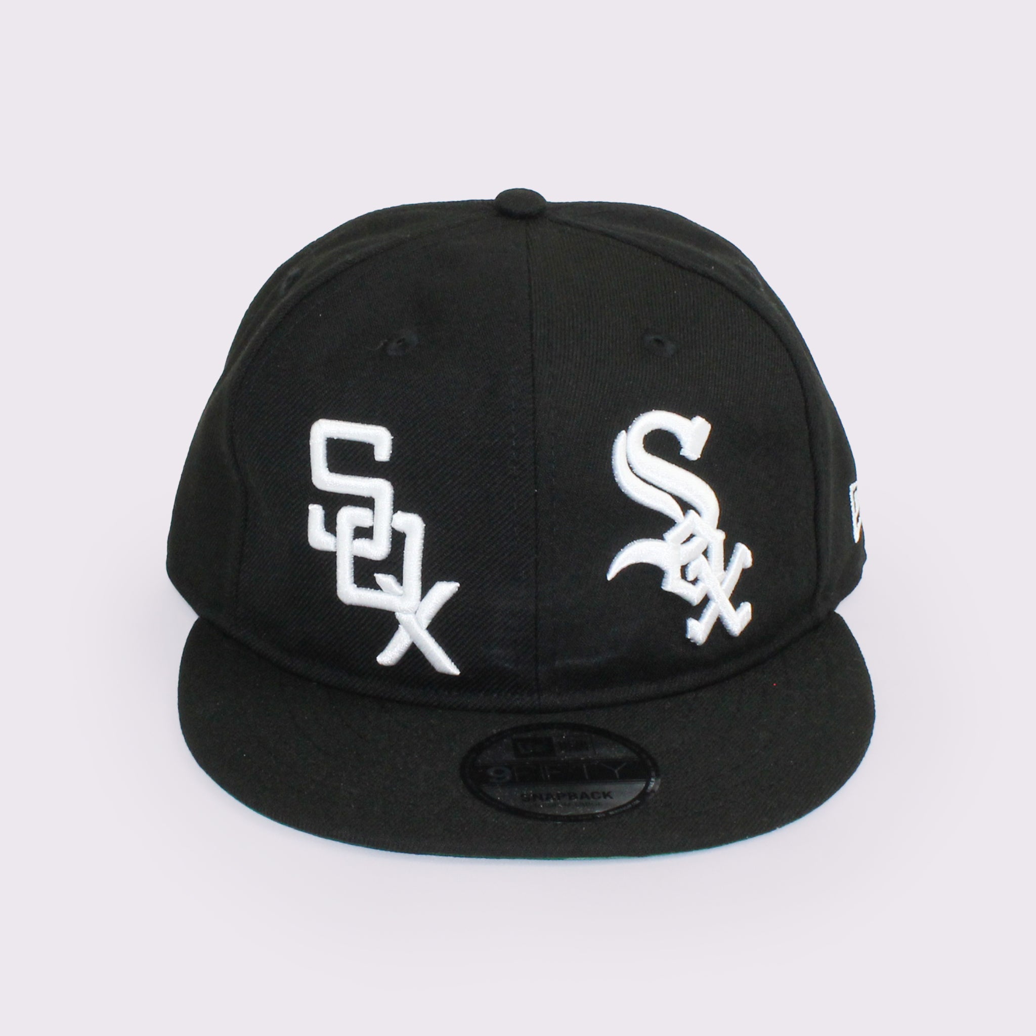 NEW ERA 9FIFTY ソフトバックラム MLB ダブルロゴ シカゴ・ホワイトソックス クーパーズタウン ブラック ケリーグリーン