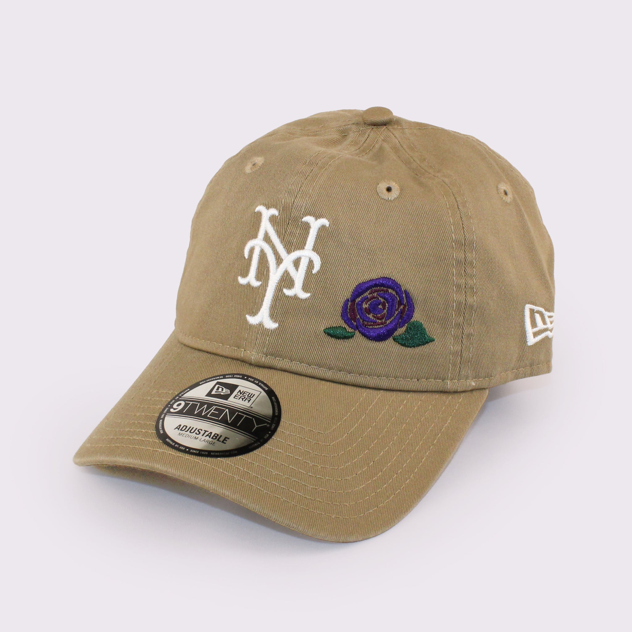 NEW ERA 9TWENTY クロスストラップ With Rose ニューヨーク・メッツ ブリティッシュカーキ