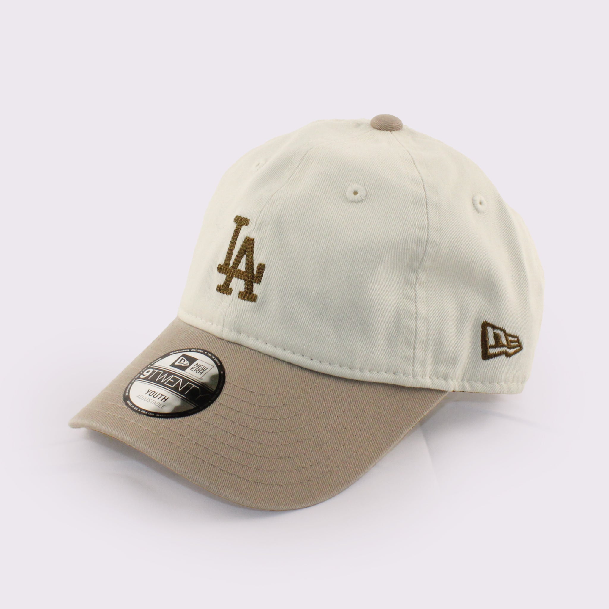 NEW ERA キッズ Youth 9TWENTY MLB Chain Stitch チェーンステッチ ロサンゼルス・ドジャース アイボリー/アッシュブラウン