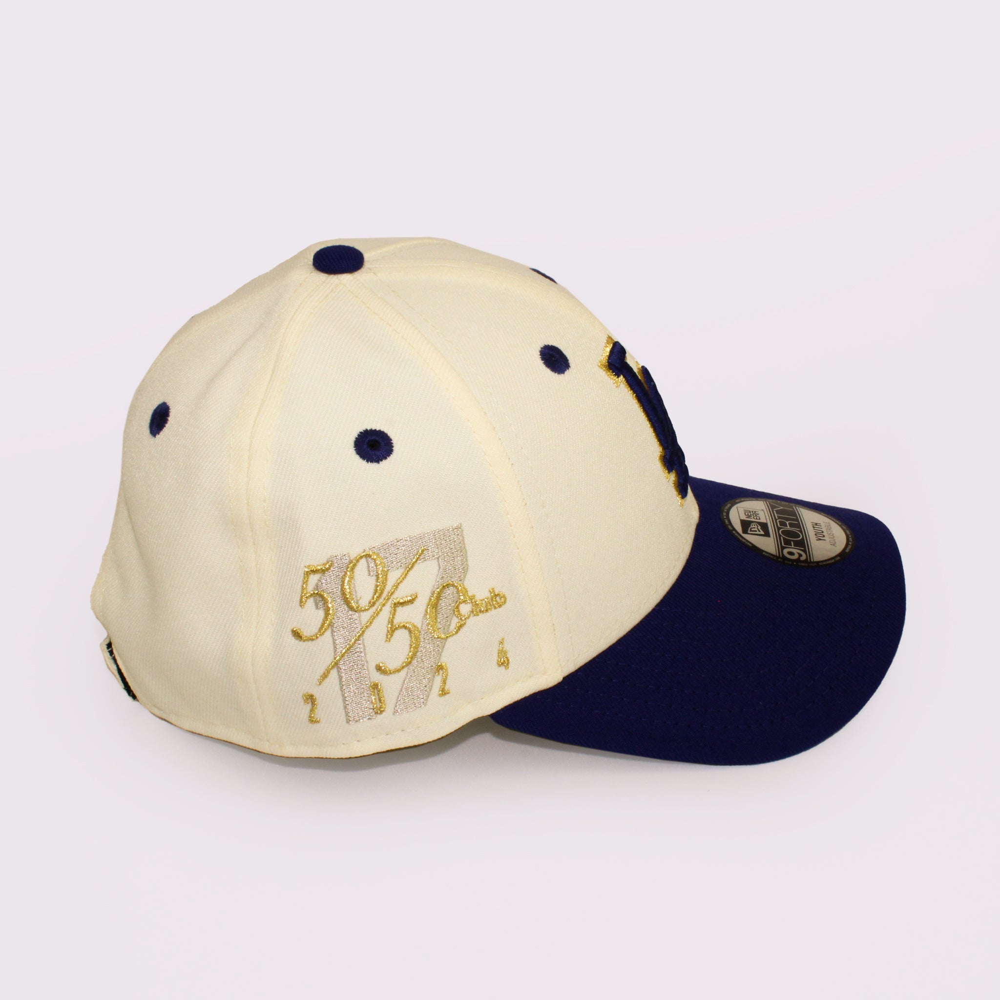 NEW ERA キッズ Youth 9FORTY Los Angeles Dodgers 50-50 Club Pack ロサンゼルス・ドジャース クロームホワイト ダークロイヤルバイザー