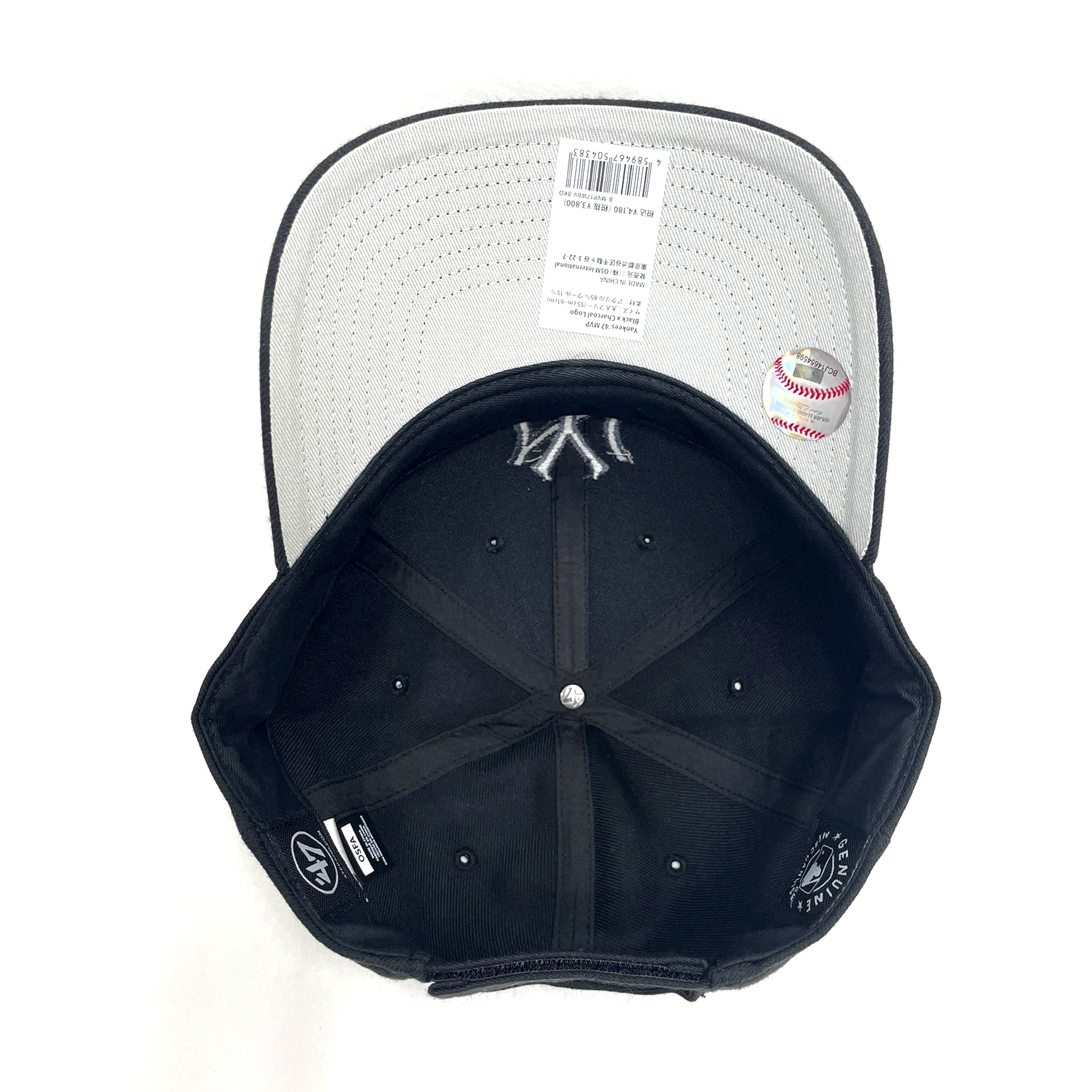 YANKEES '47 MVP BLACK×CHARCOAL LOGO/ヤンキース フォーティーセブン エムブイピー ブラック×チャコールロゴ
