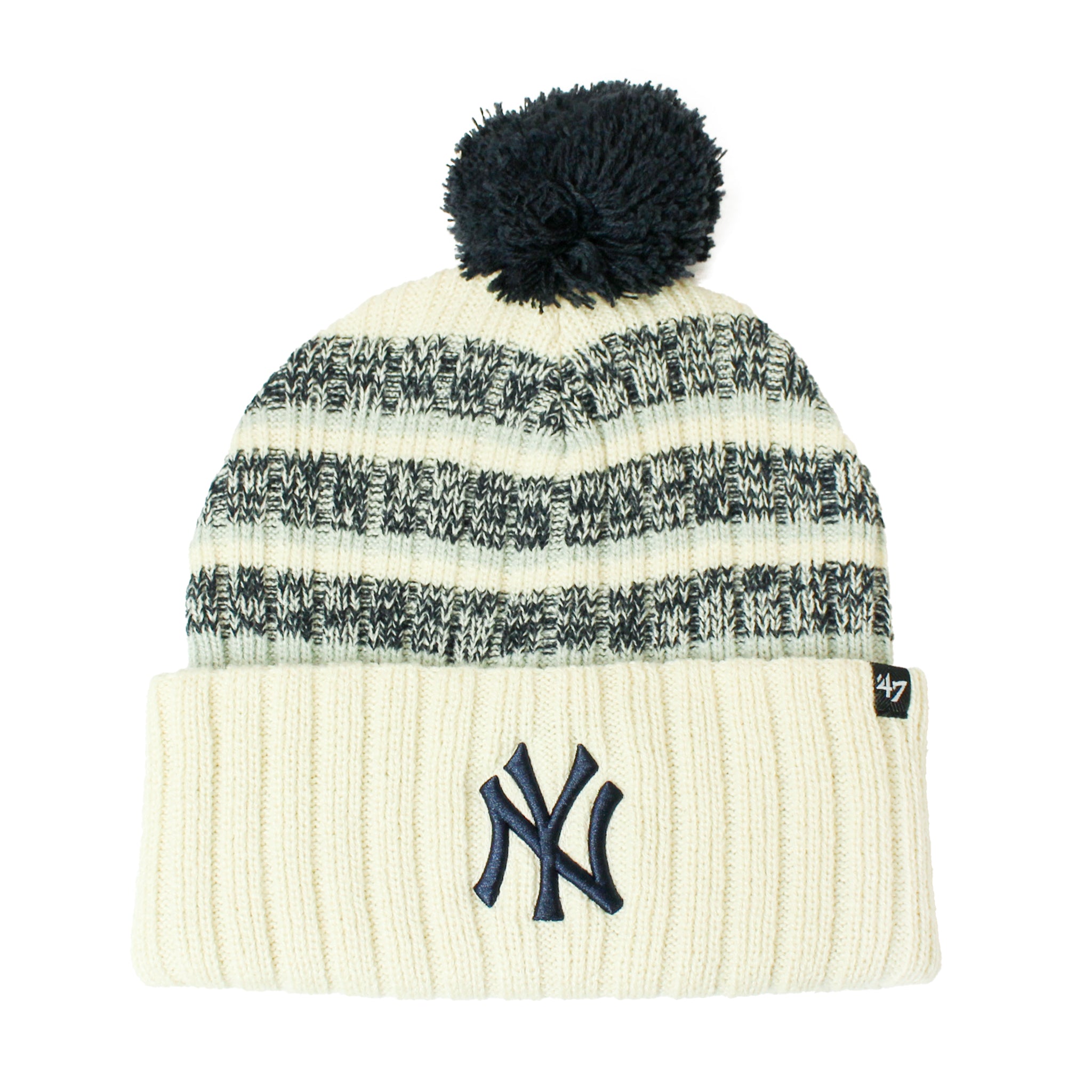 47 Yankees Tavern Cuff Knit Natural ニューヨーク・ヤンキース メジャーリーグ ニット帽 ボンボンビーニ