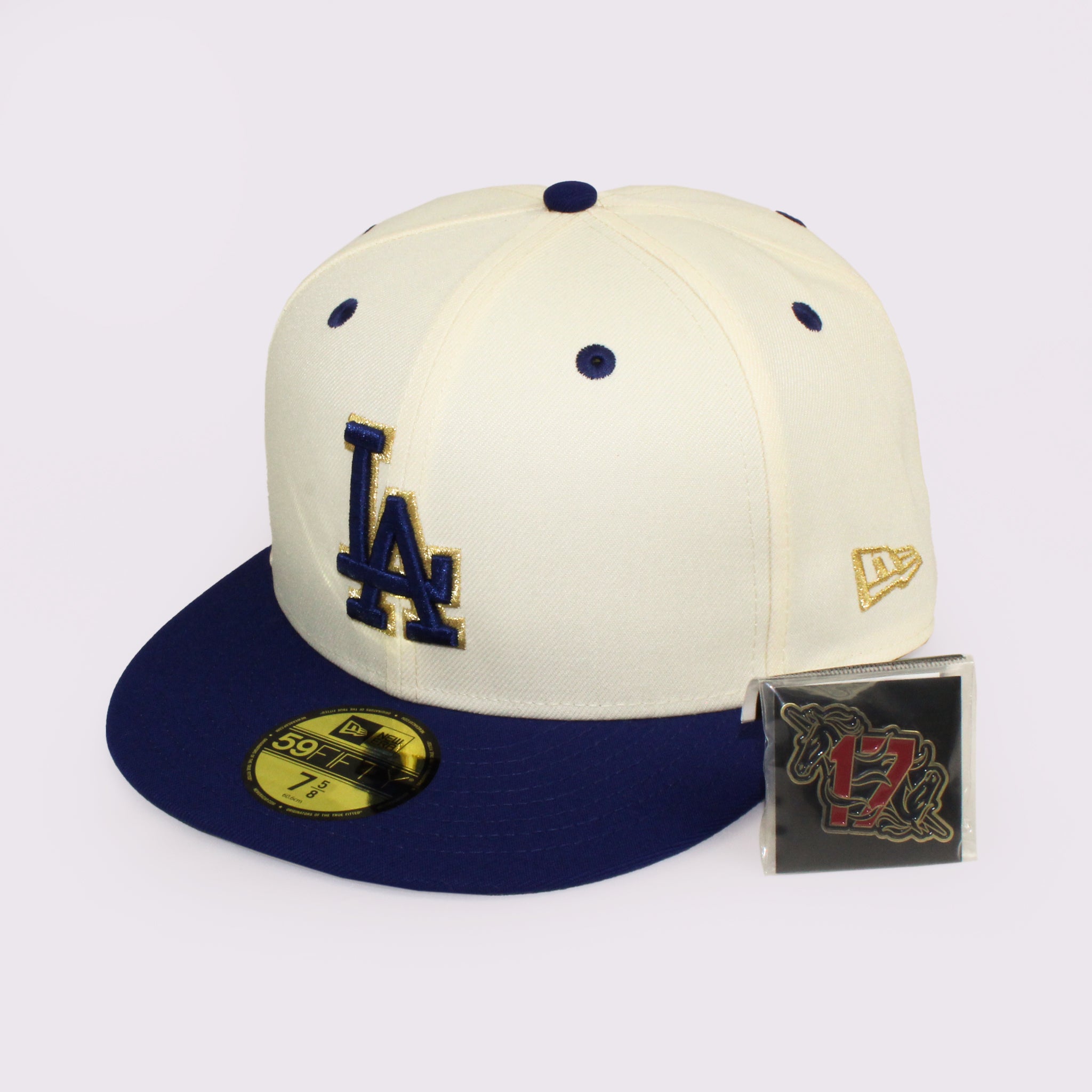 NEW ERA 59FIFTY Los Angeles Dodgers 50-50 Club Pack ロサンゼルス・ドジャース クロームホワイト ダークロイヤルバイザー  7 3/8   7 5/8