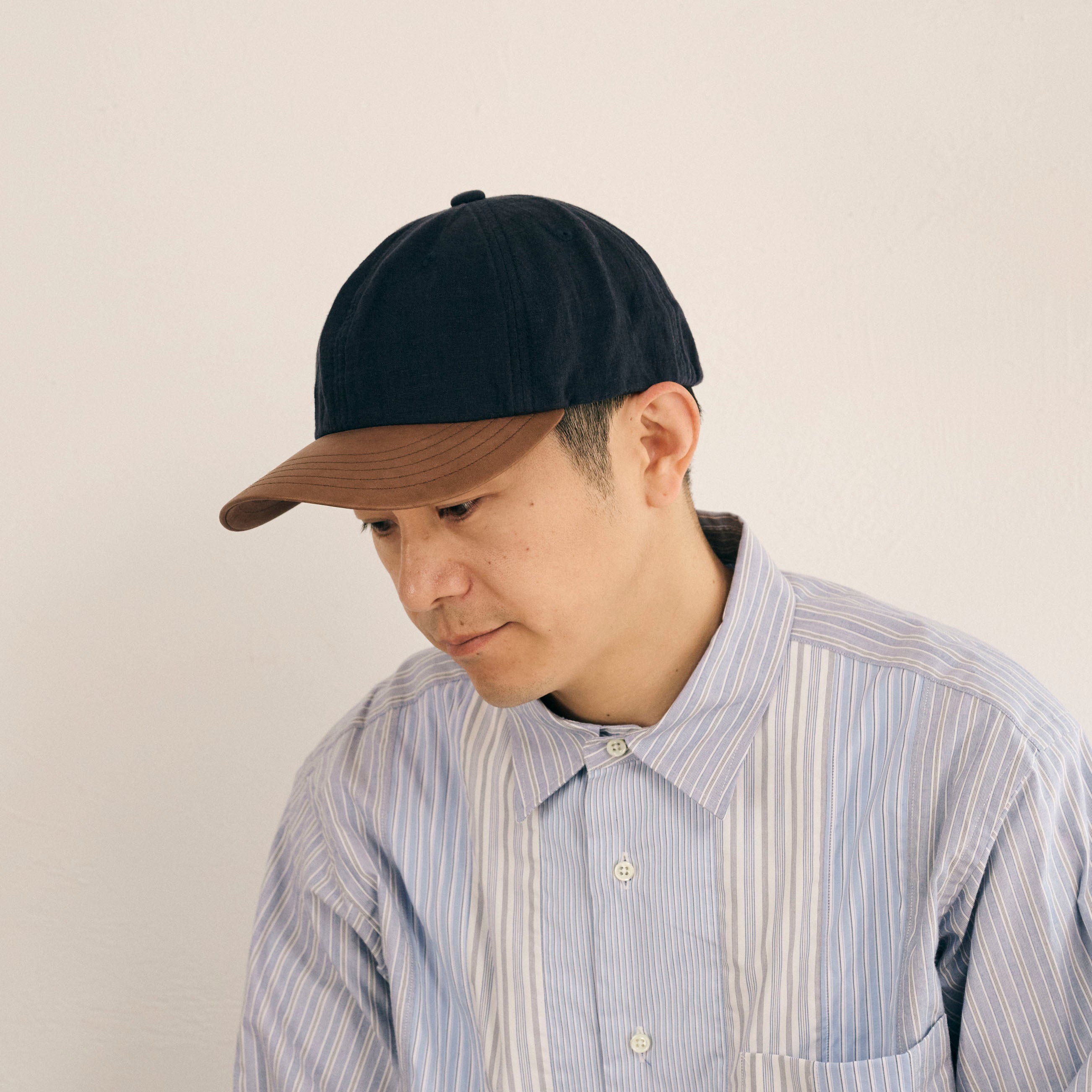morno № 724513 レザー×リネンB.B.キャップ