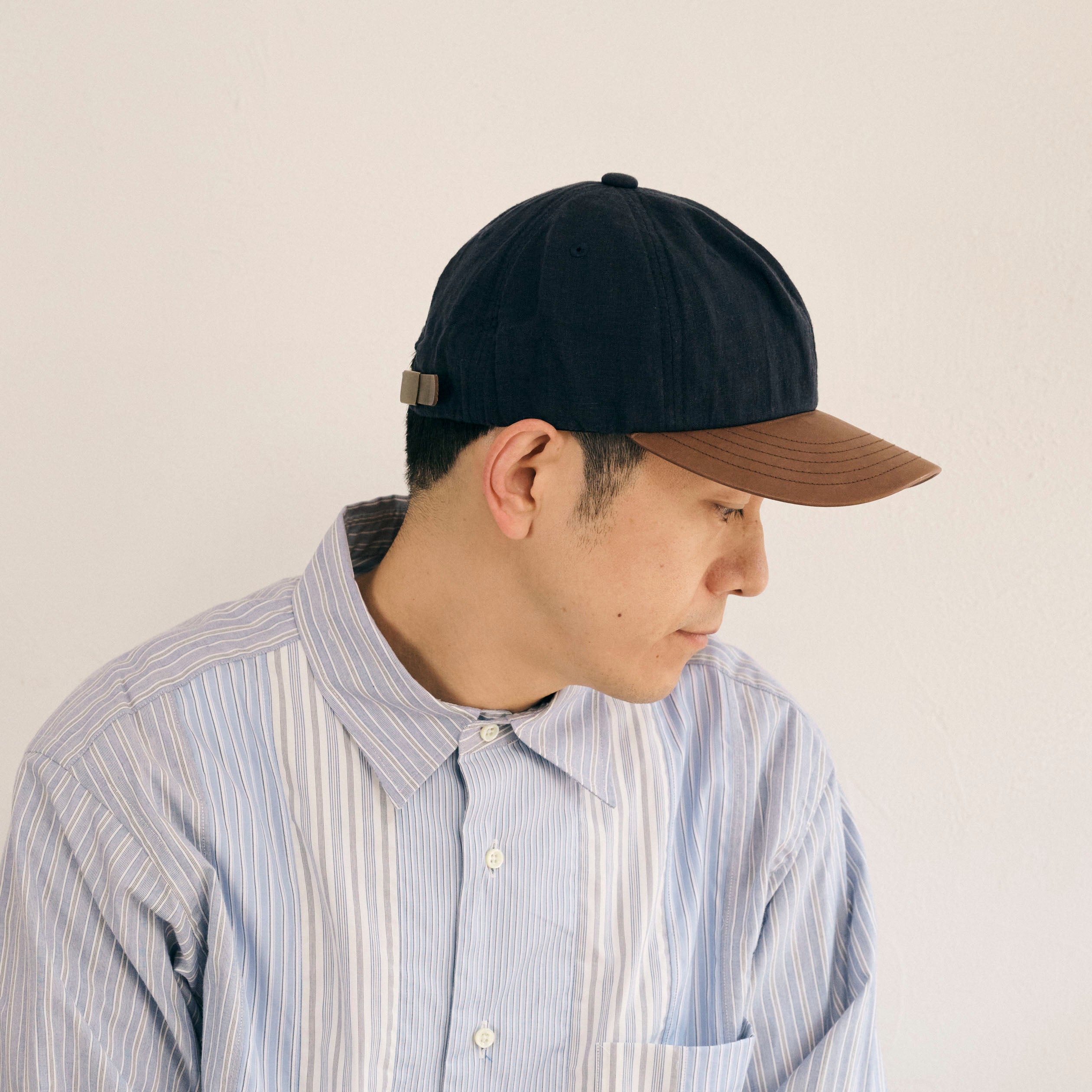 morno № 724513 レザー×リネンB.B.キャップ