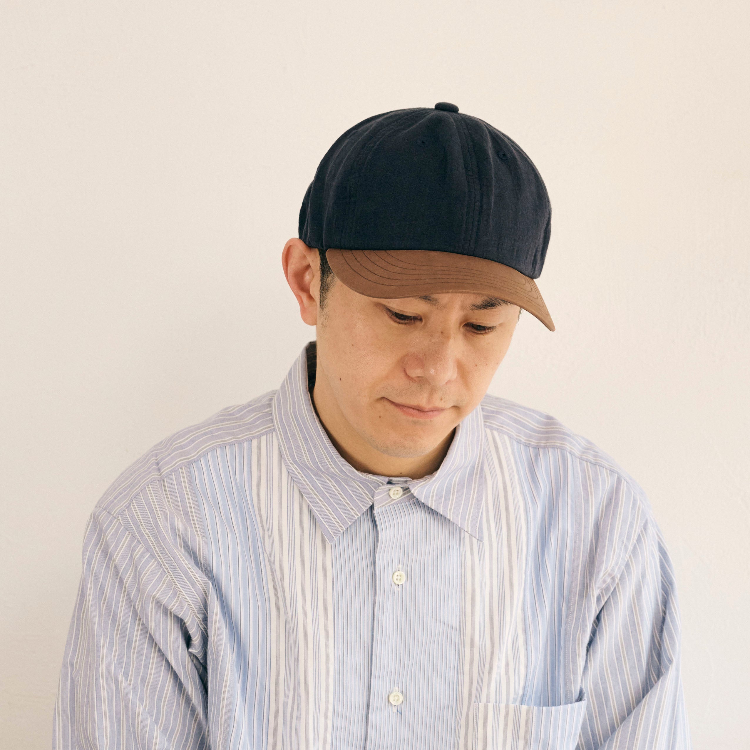 morno № 724513 レザー×リネンB.B.キャップ