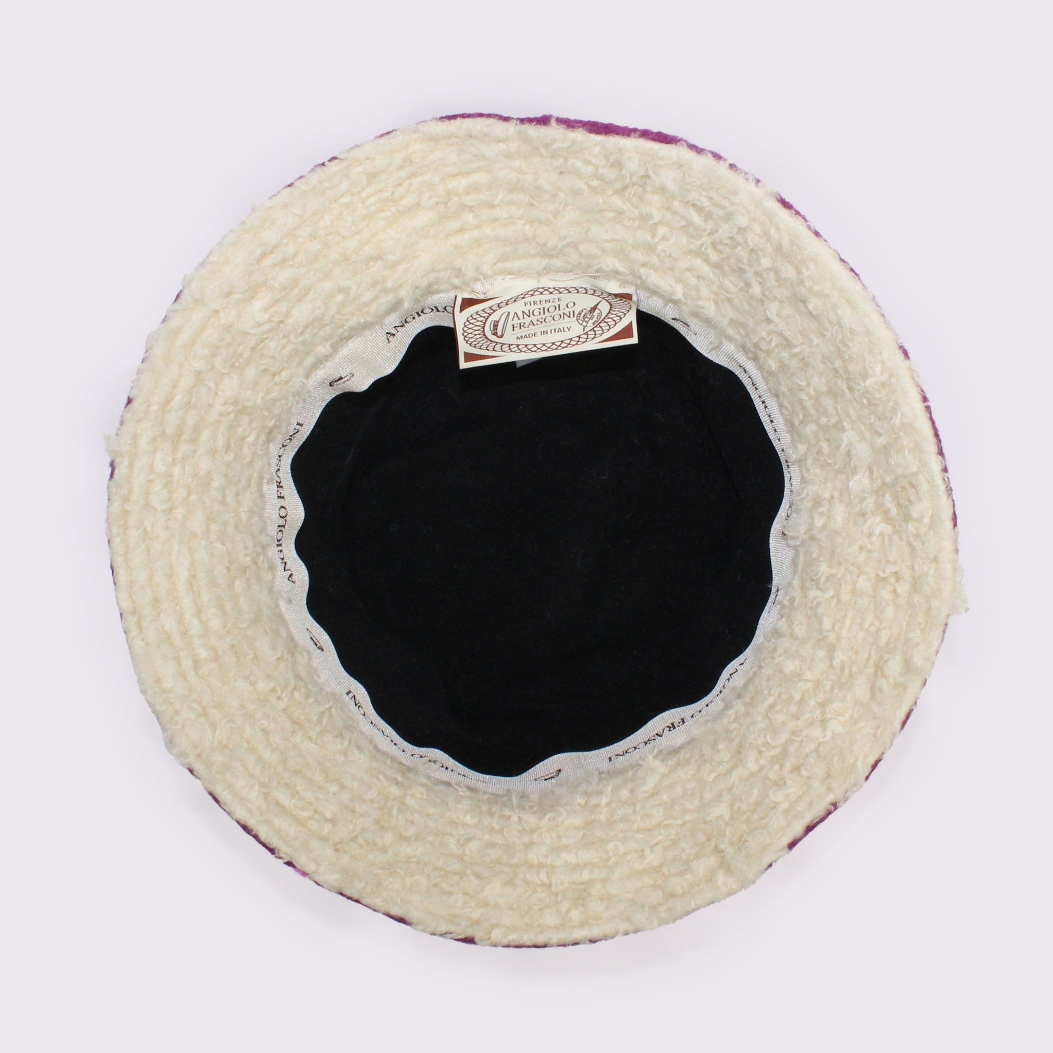 ANGIOLO FRASCONI ボタニカルステッチバケットハット