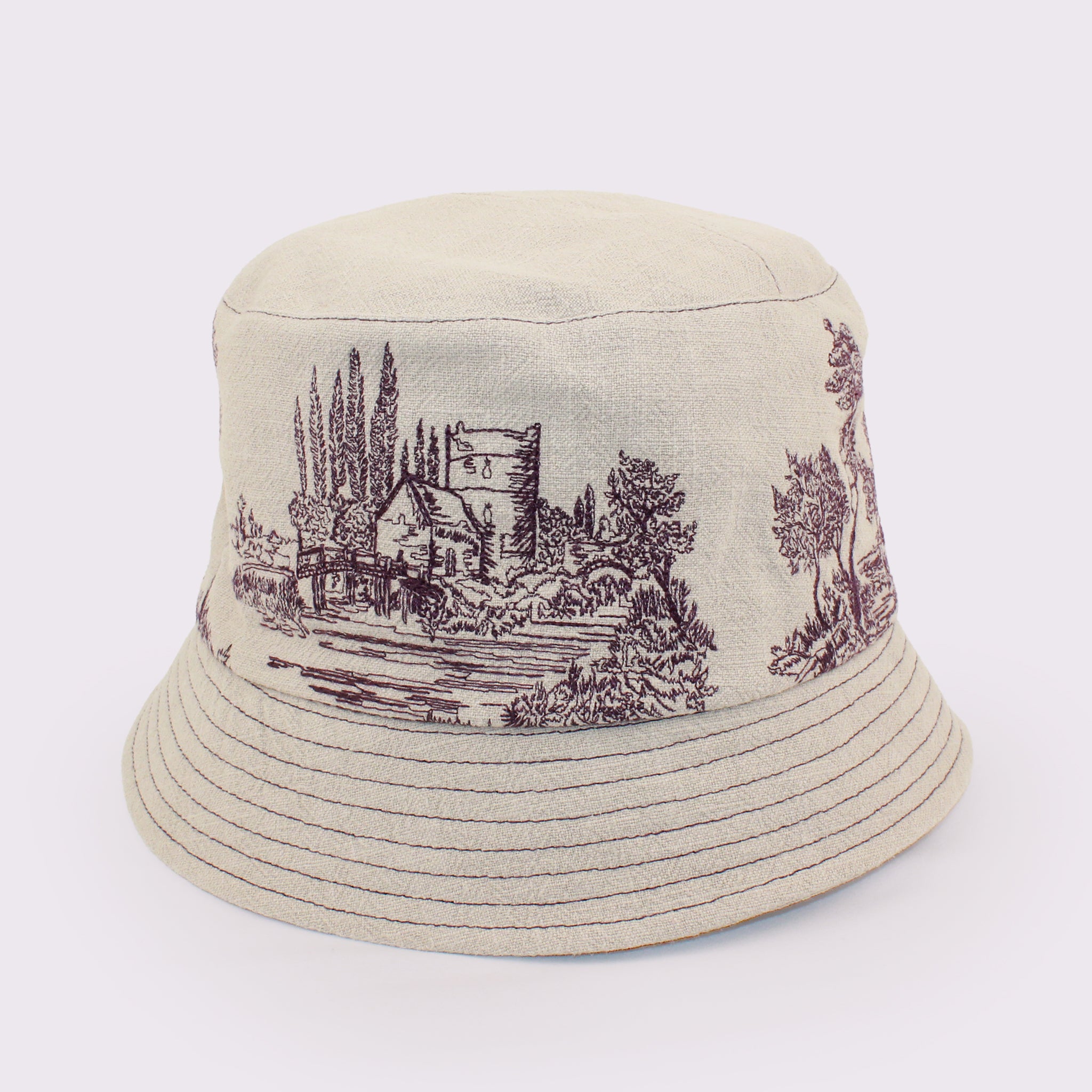 ANGIOLO FRASCONI ラミー刺繍バケットハット 13878