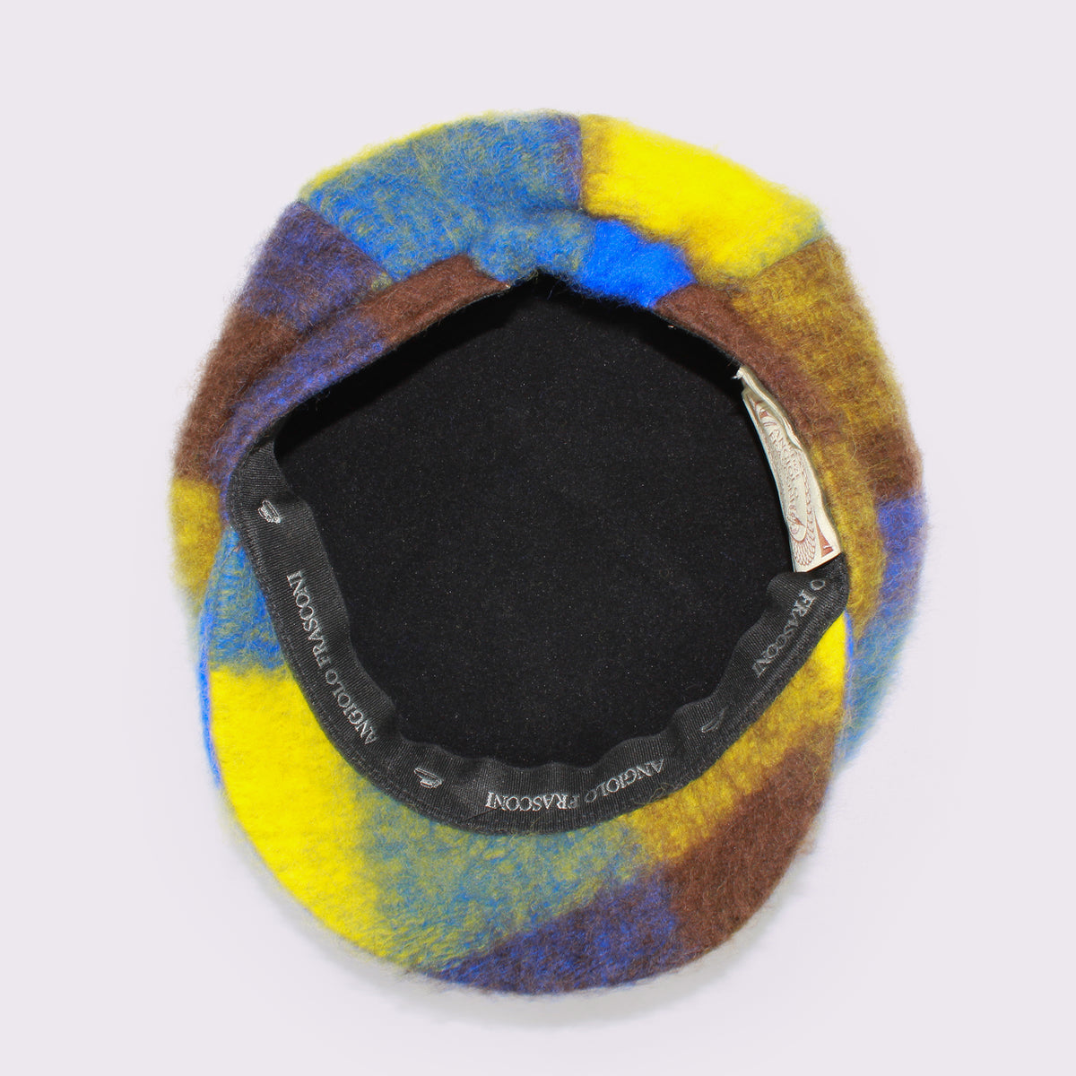 ANGIOLO FRASCONI ブロックチェックキャスケット 13969