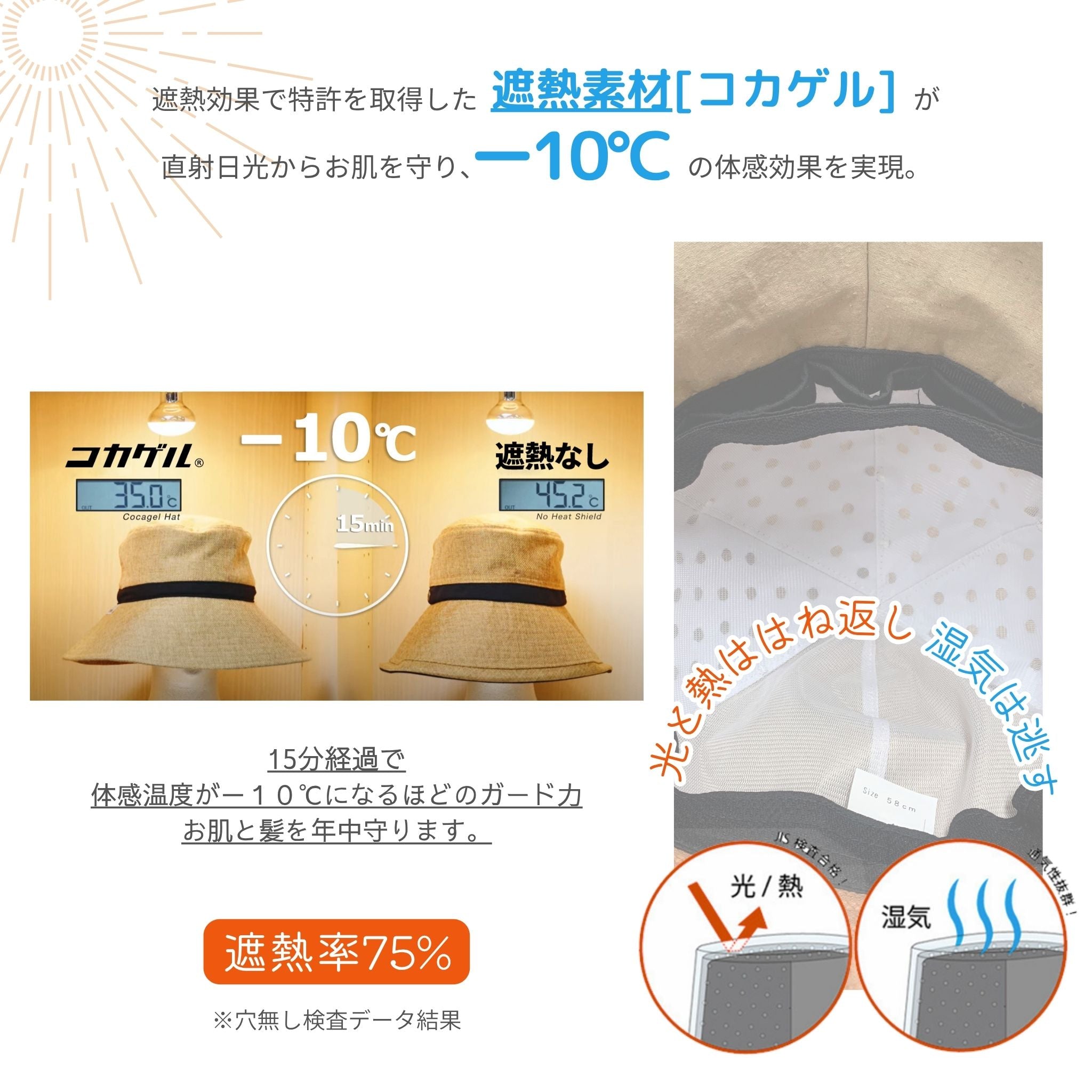 【公式】コカゲル ケープチューリップハット / 帽子専門店 ATRENA(アトレナ)オンラインストア