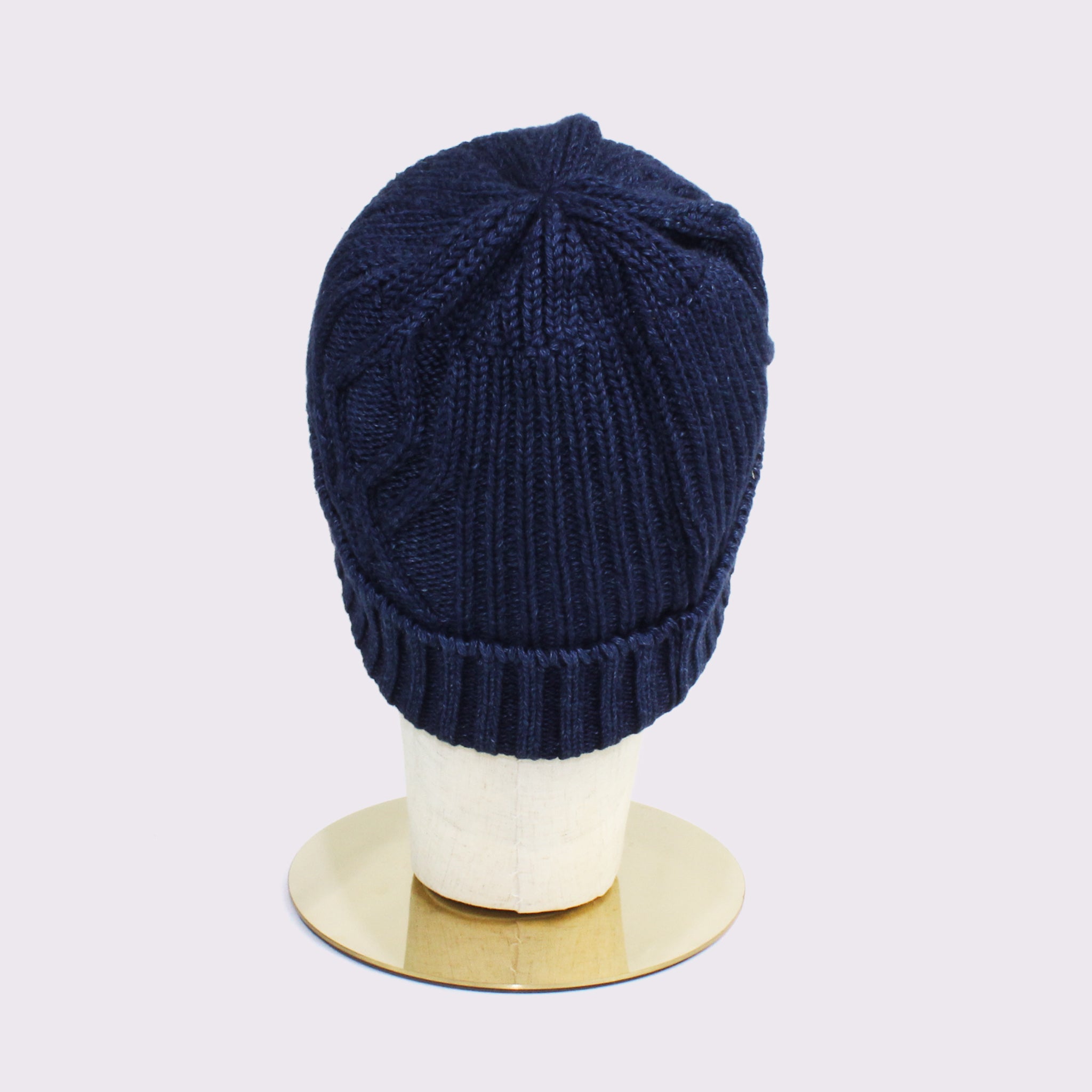 【HKD】 DENIM FLOWER KNIT CAP