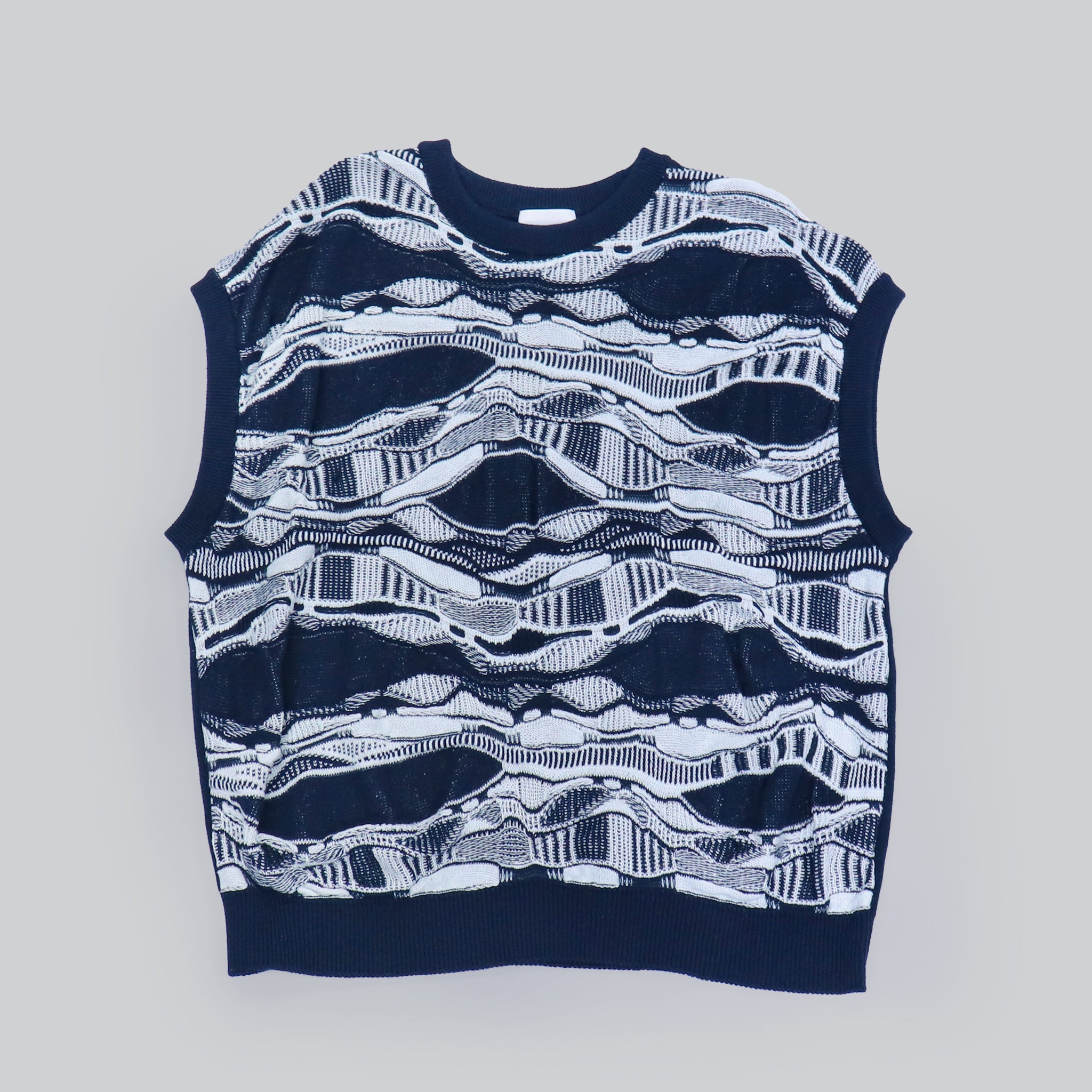 【HKD/花澤ニットデザイン】波柄ベスト