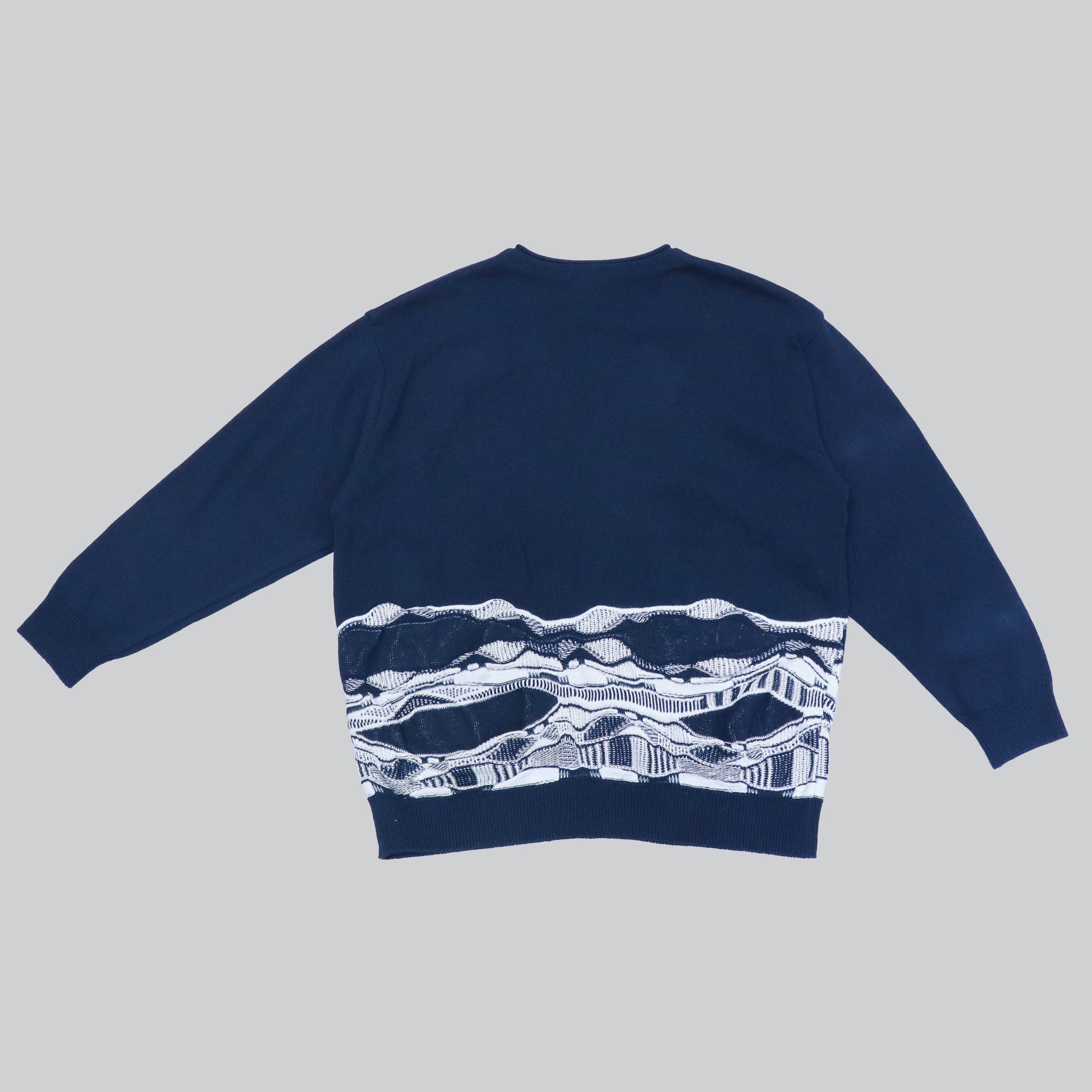 【HKD/花澤ニットデザイン】波柄カーディガン