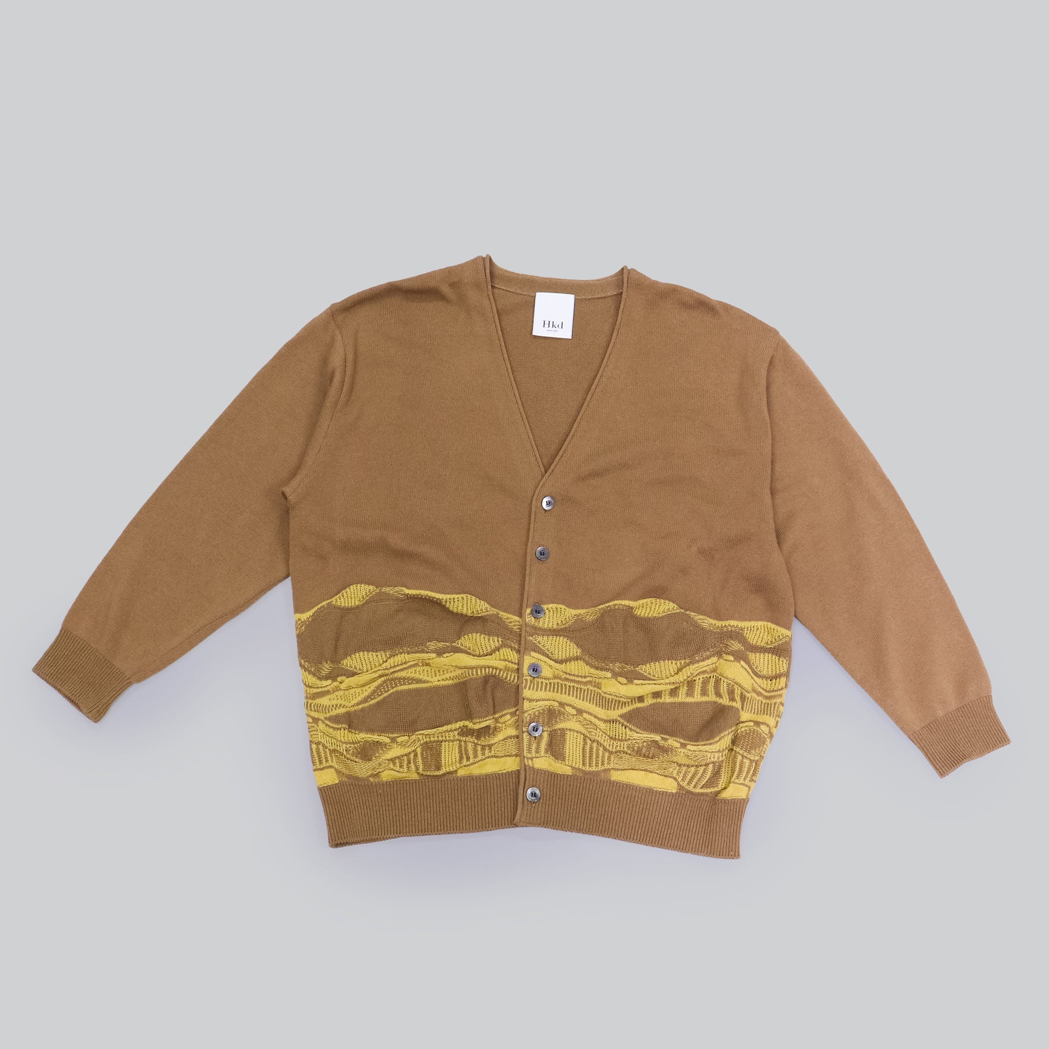 【HKD/花澤ニットデザイン】波柄カーディガン