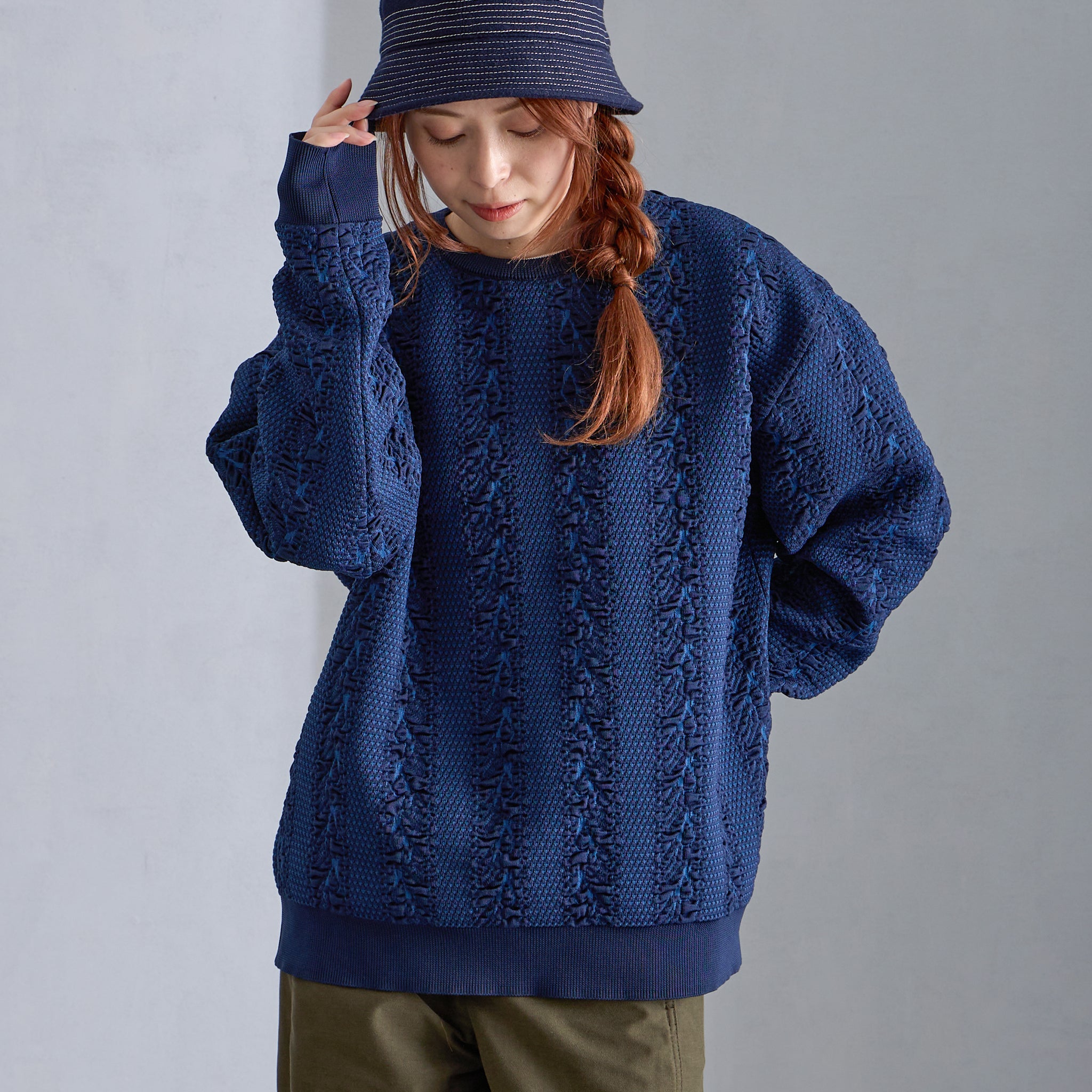 【HKD/花澤ニットデザイン】鳥柄プルオーバー