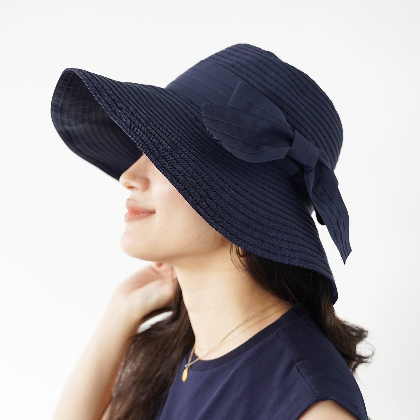 段折りブレード リボンつきキャペリン | 【公式】帽子専門店 ATRENA(アトレナ) オンラインストア