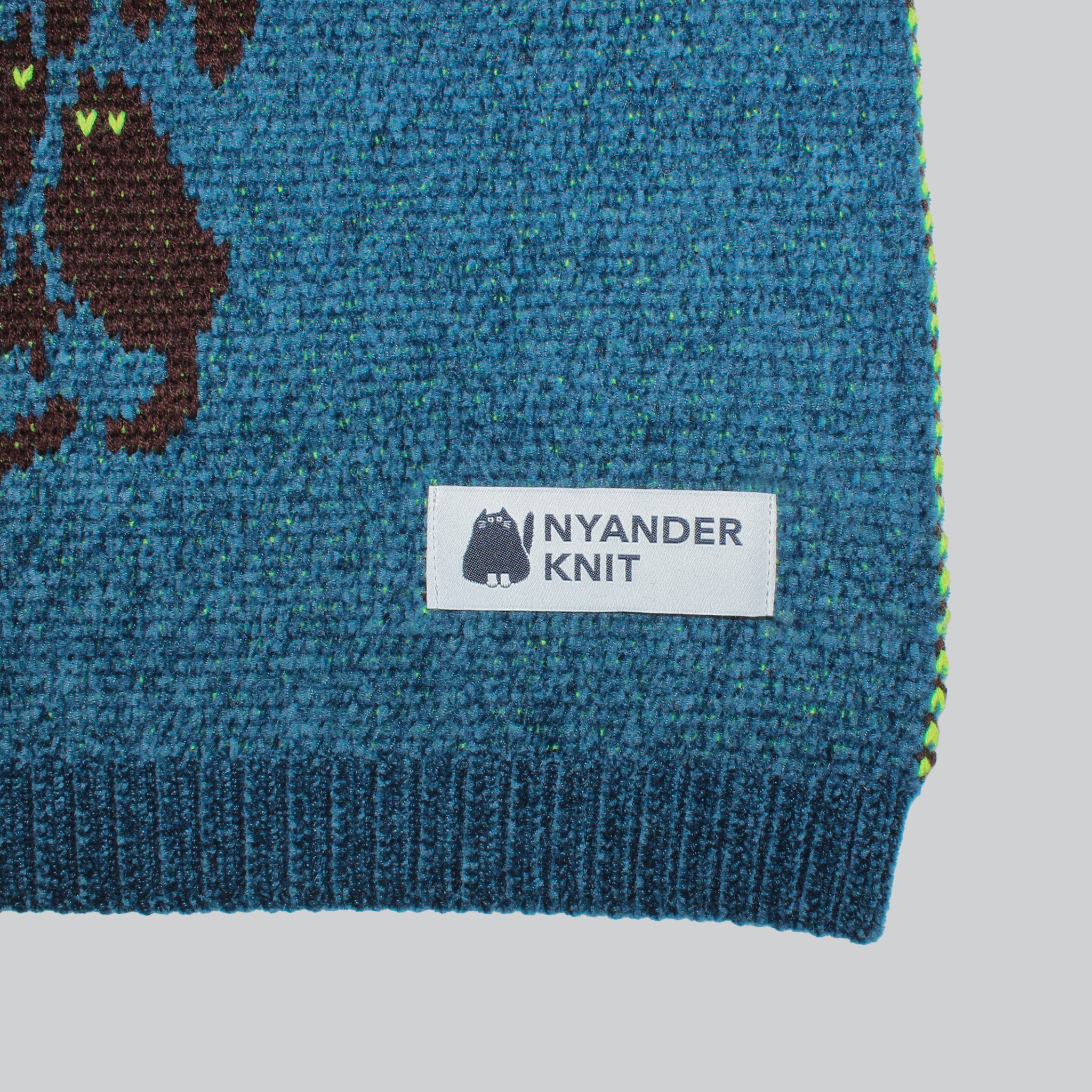 【NYANDER KNIT/ニャンダーニット】NIGHT CAT JQ LAP BLANKET