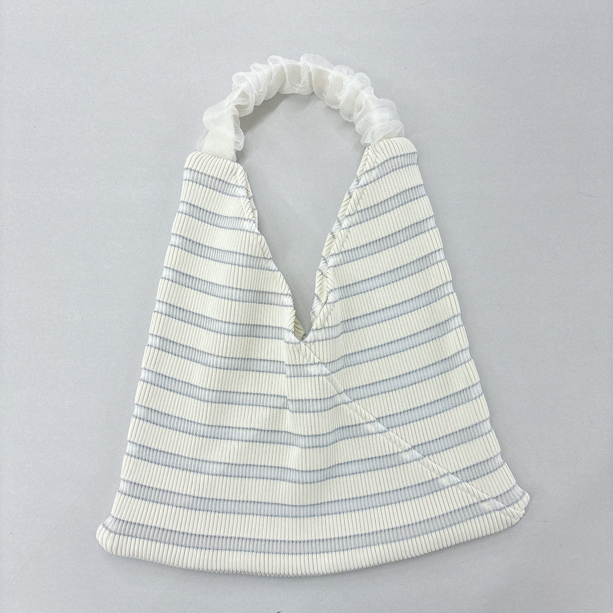 【NYANDER KNIT/ニャンダーニット】 Sheer frill tote バッグ