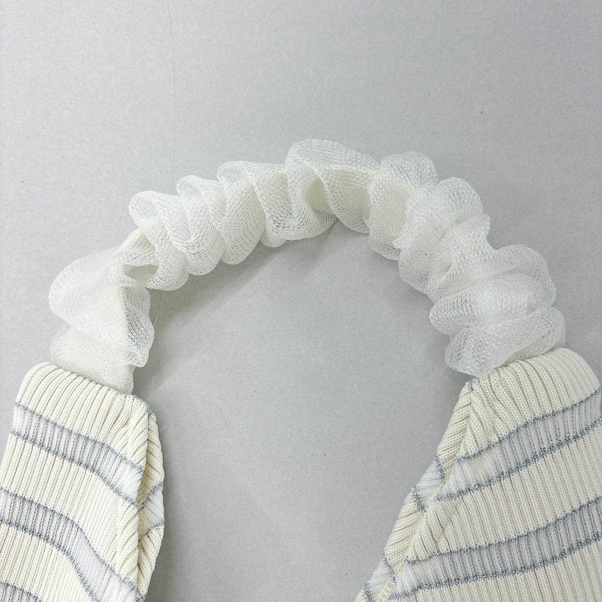 【NYANDER KNIT/ニャンダーニット】 Sheer frill tote バッグ
