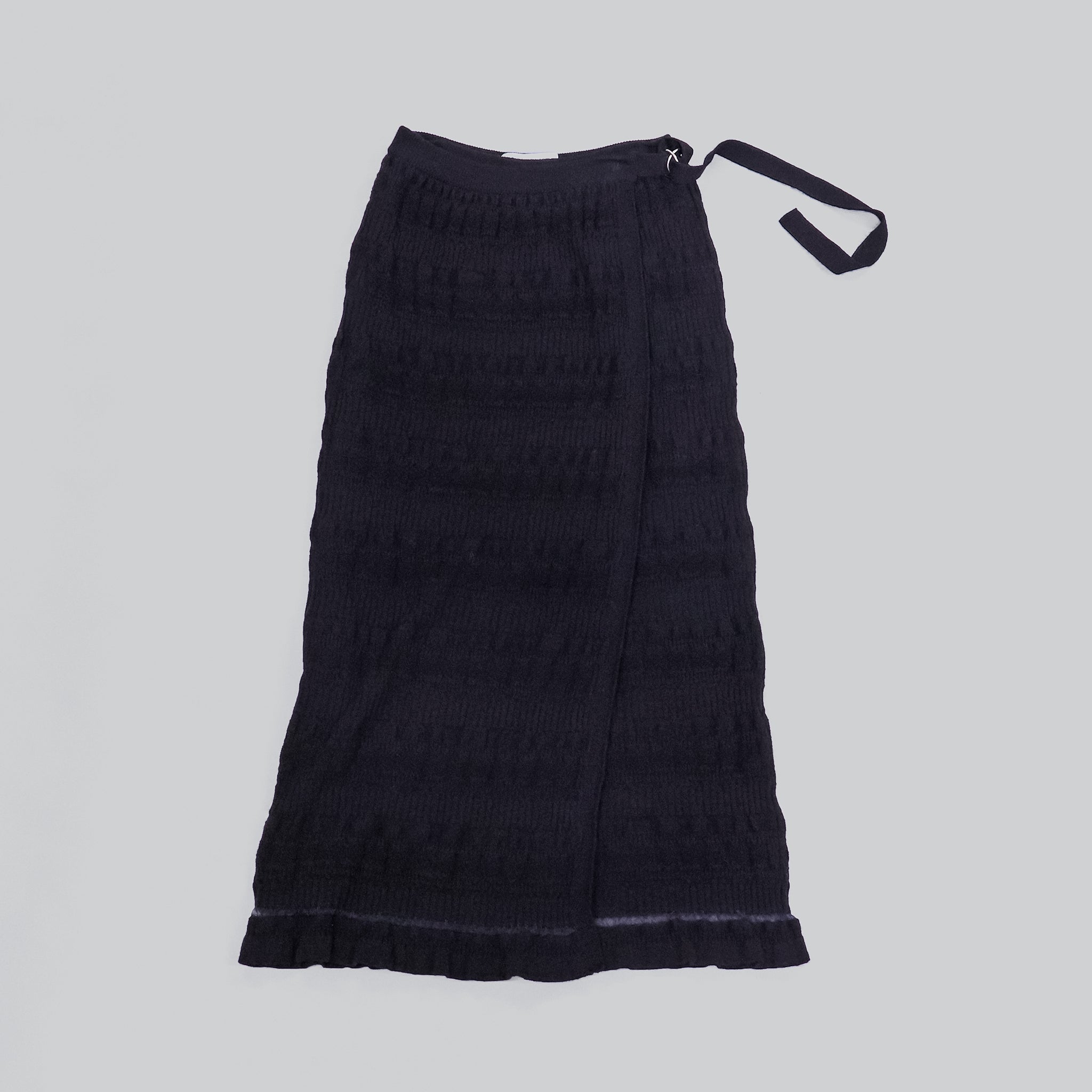 【NYANDER KNIT/ニャンダーニット】 CAT RIB WRAP SKIRT