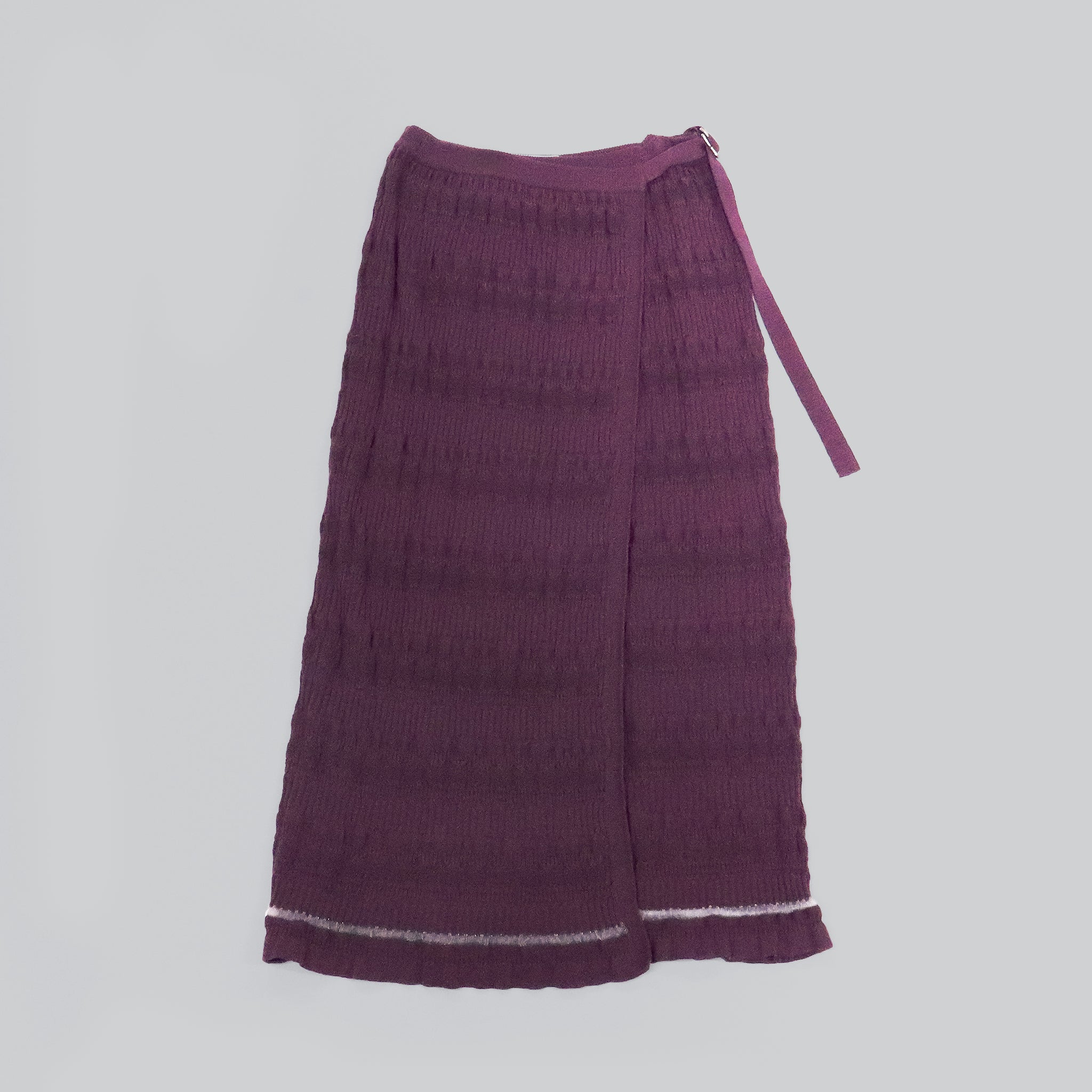 【NYANDER KNIT/ニャンダーニット】 CAT RIB WRAP SKIRT