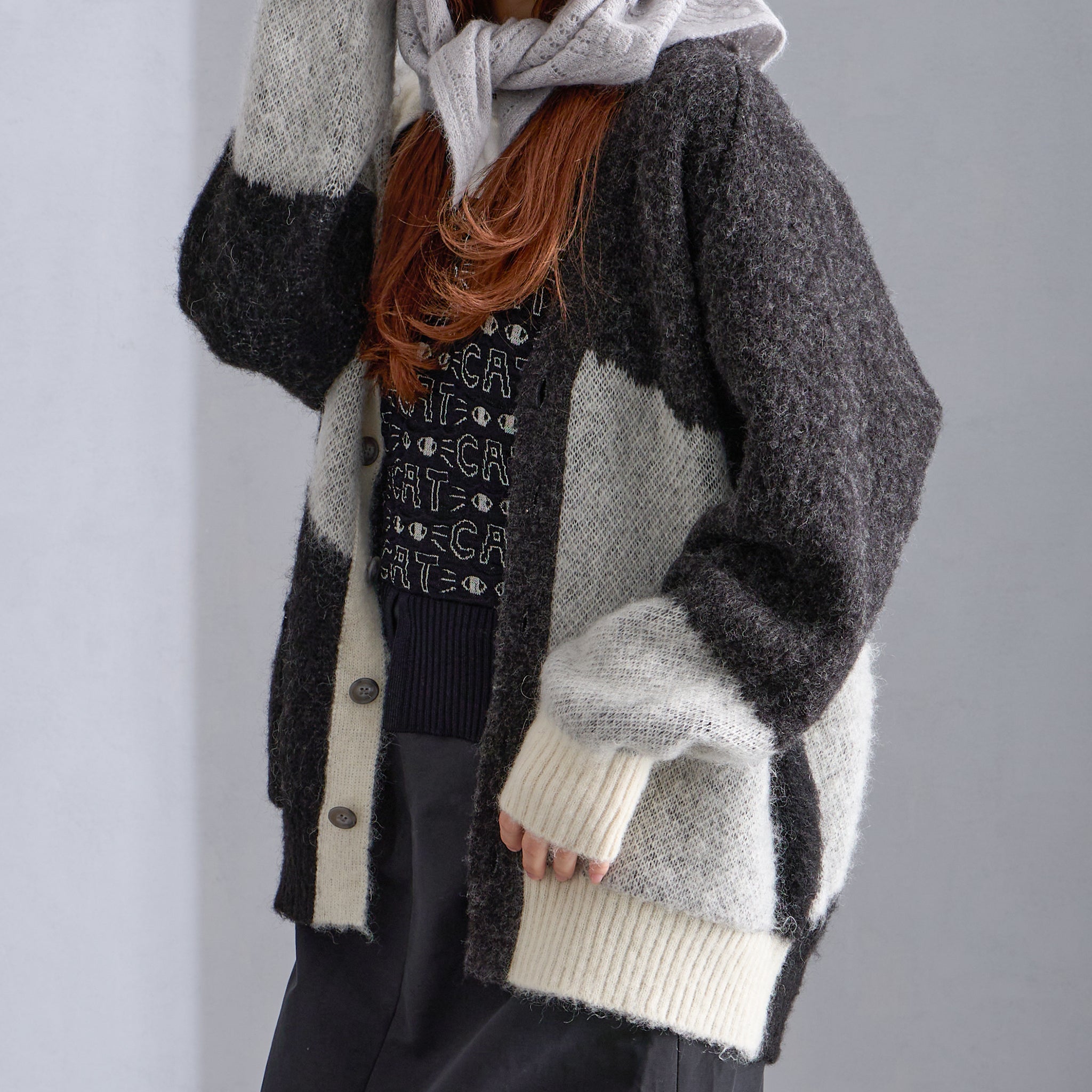 【NYANDER KNIT/ニャンダーニット】 CALICO CAT CARDIGAN