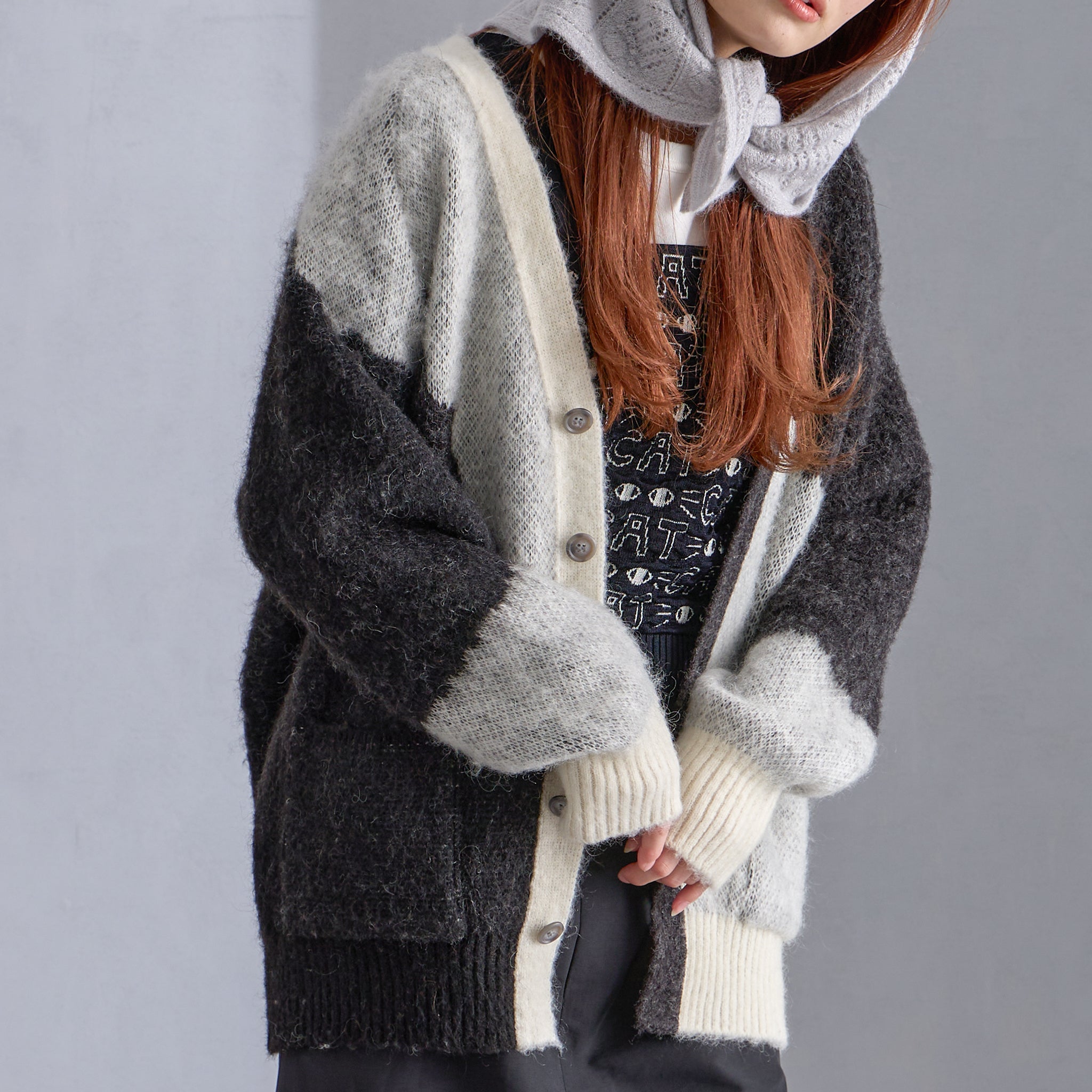 【NYANDER KNIT/ニャンダーニット】 CALICO CAT CARDIGAN