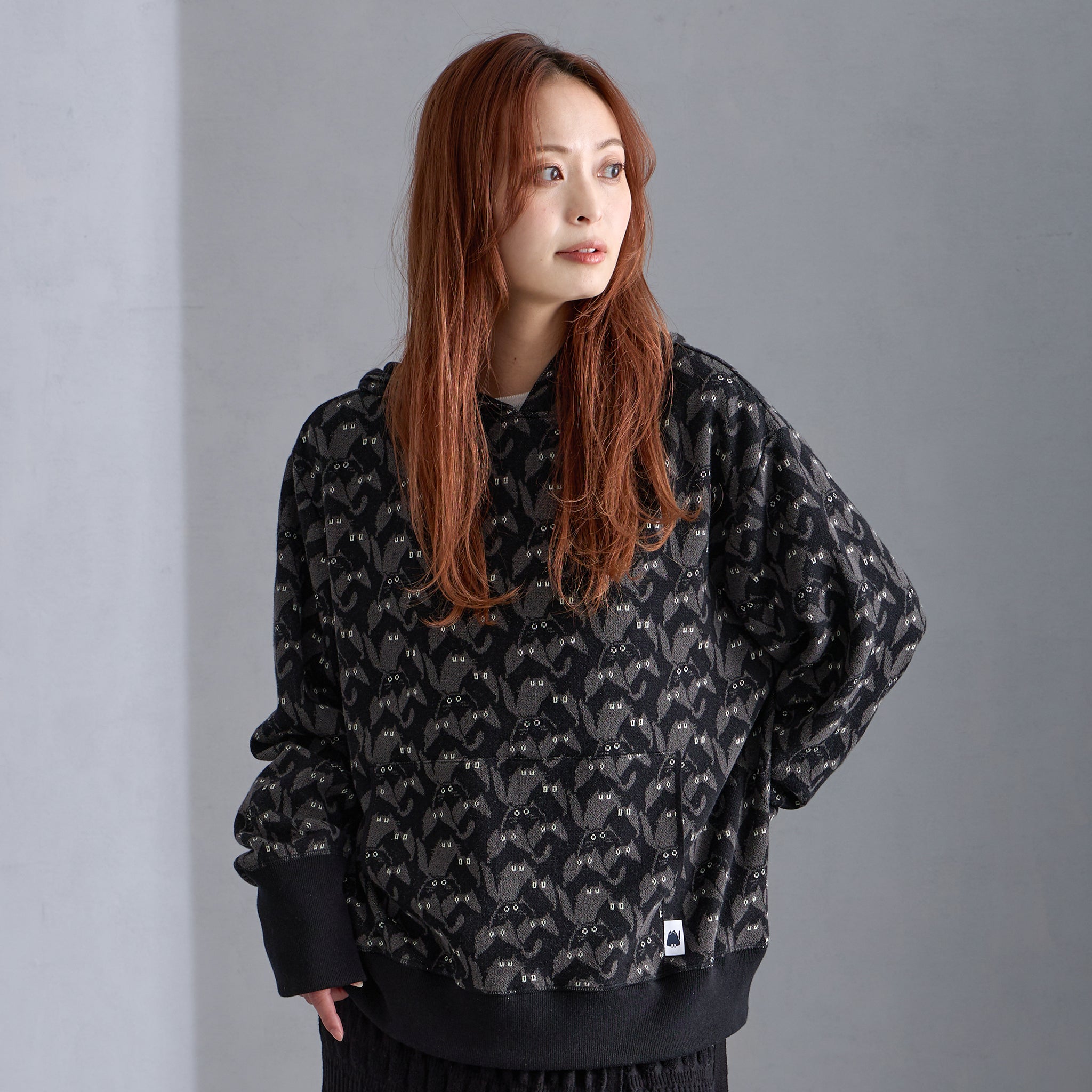 【NYANDER KNIT/ニャンダーニット】CATgeometric HOODIE