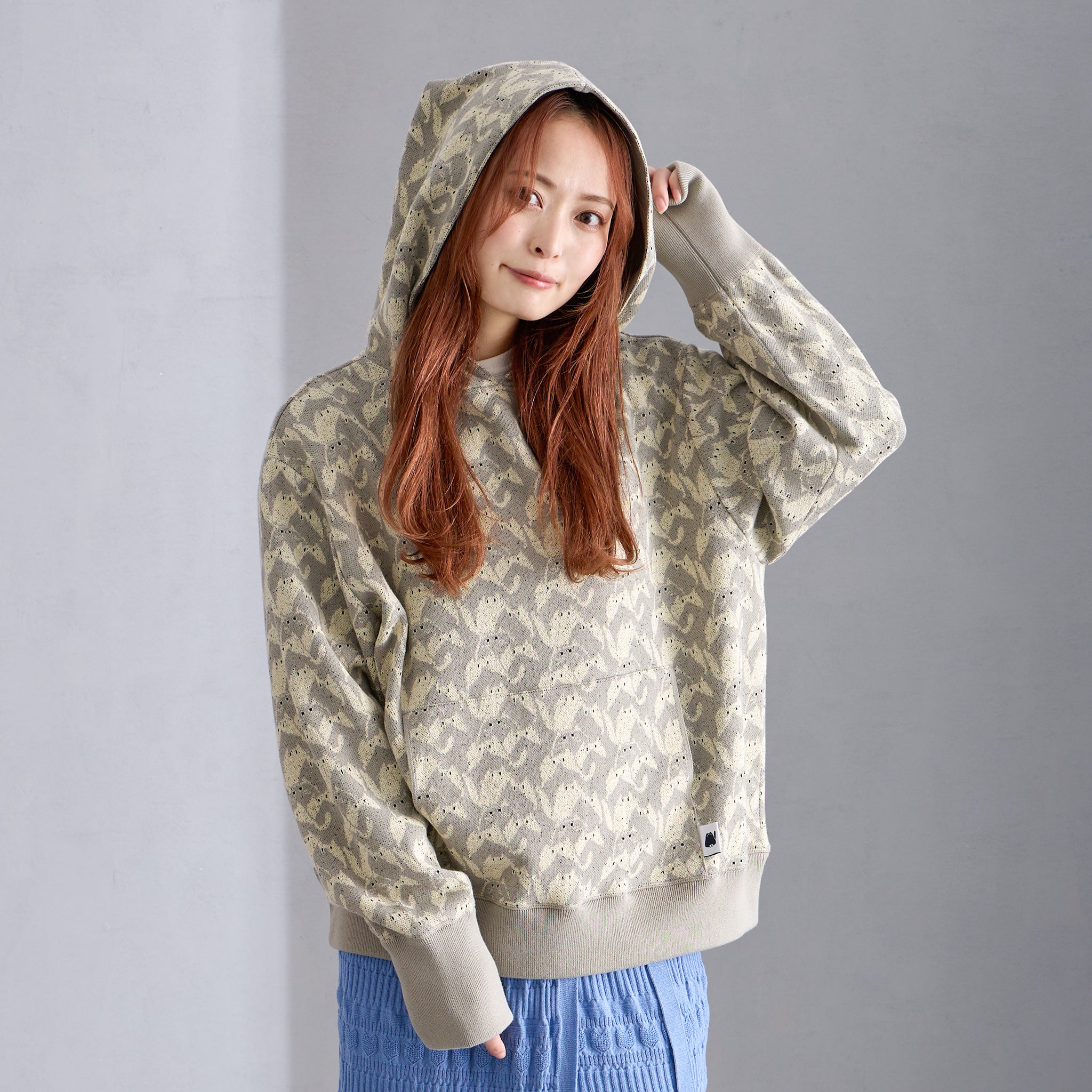 【NYANDER KNIT/ニャンダーニット】CATgeometric HOODIE