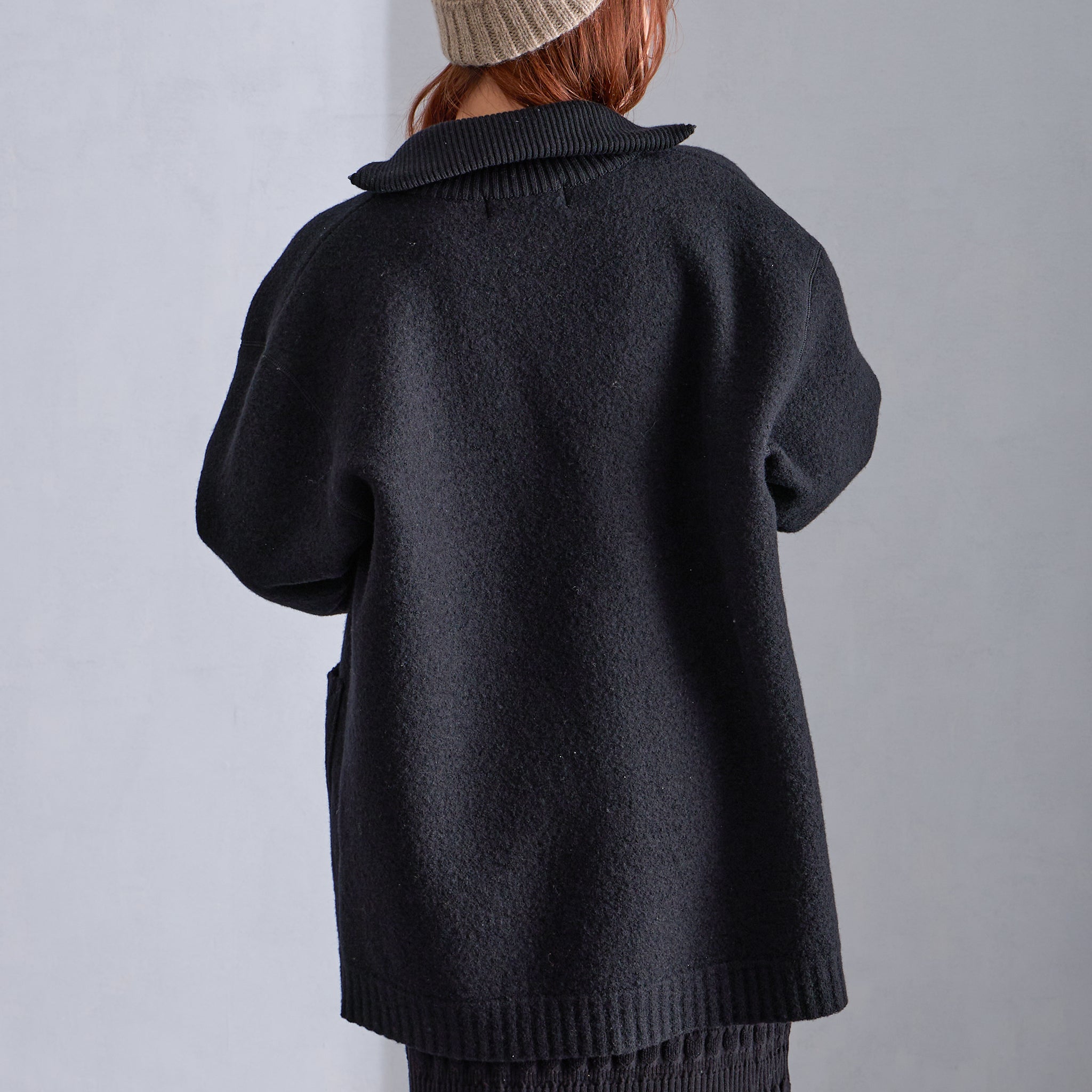 【NYANDER KNIT/ニャンダーニット】FULLING KNIT COAT