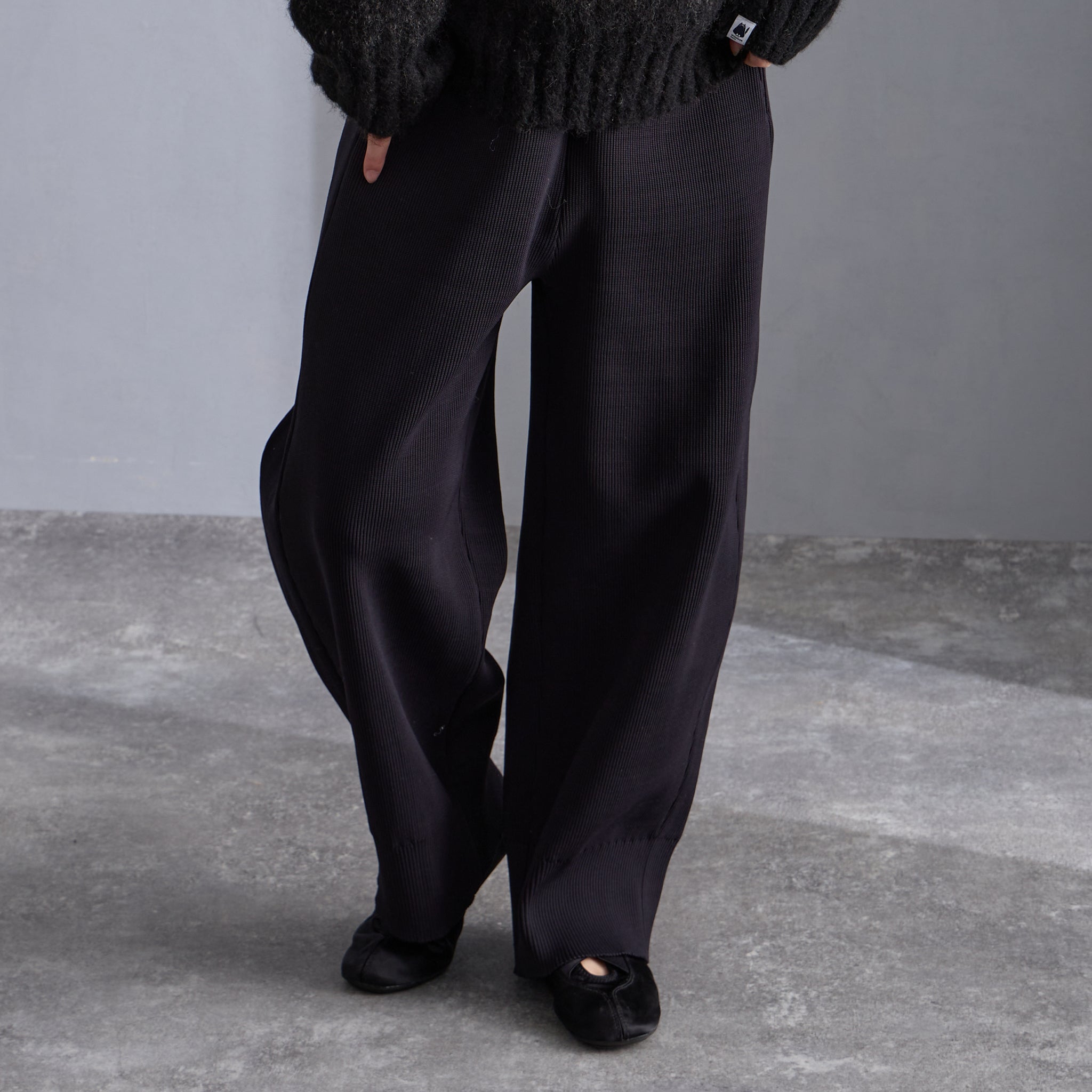 【NYANDER KNIT/ニャンダーニット】KNIT BARREL PANTS