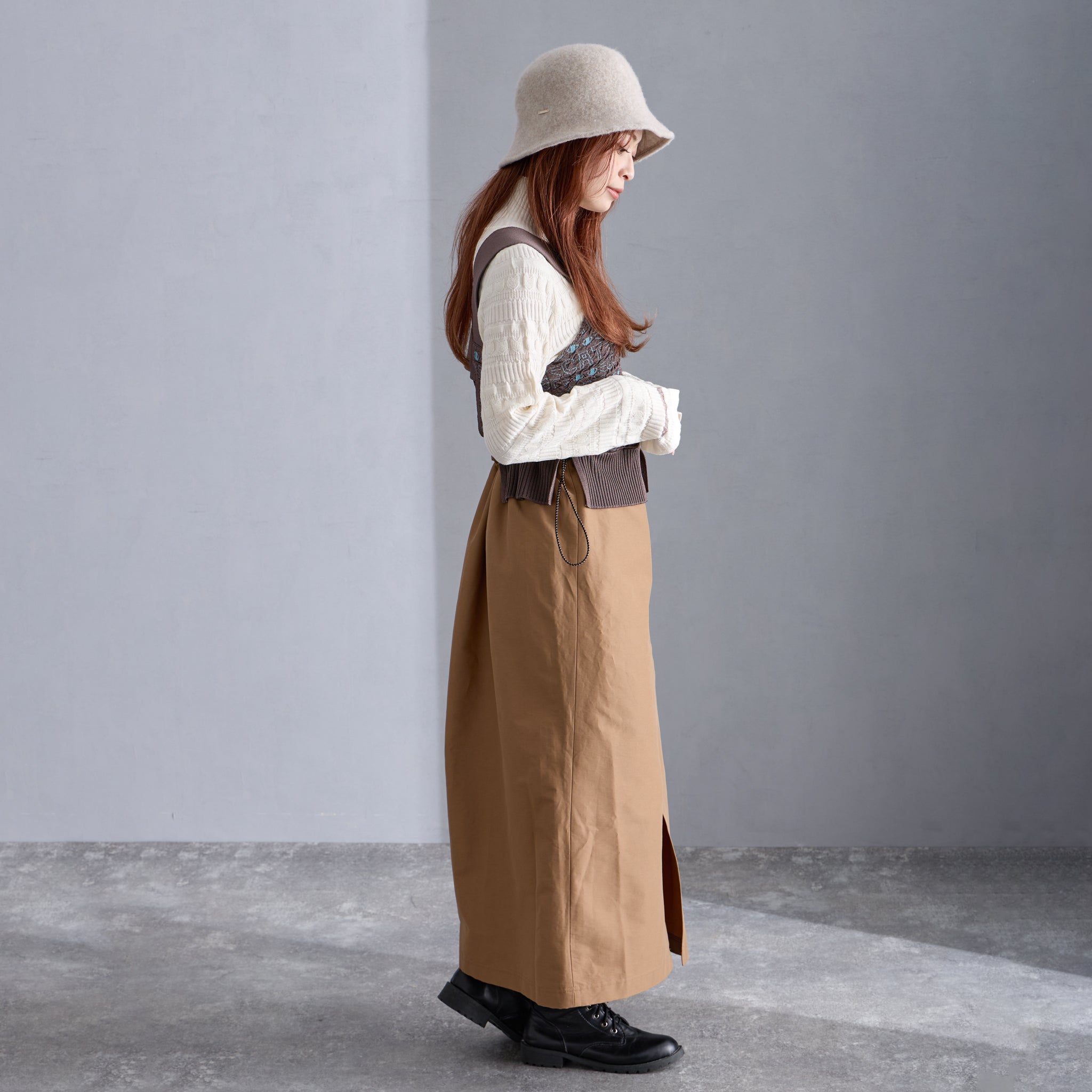 【NYANDER KNIT/ニャンダーニット】 CAT JAQUARD ONEPIECE