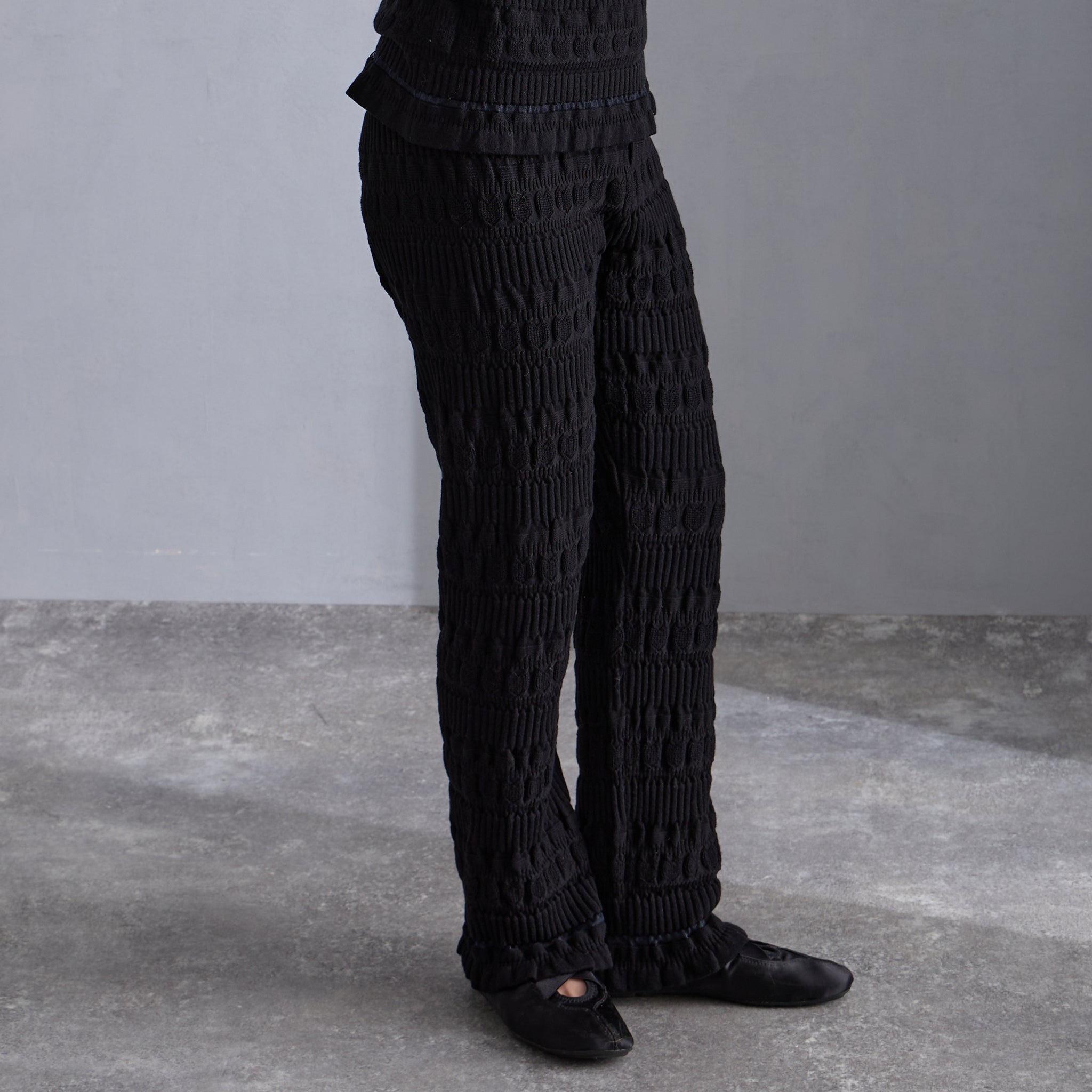 【NYANDER KNIT/ニャンダーニット】 CAT RIB PANTS