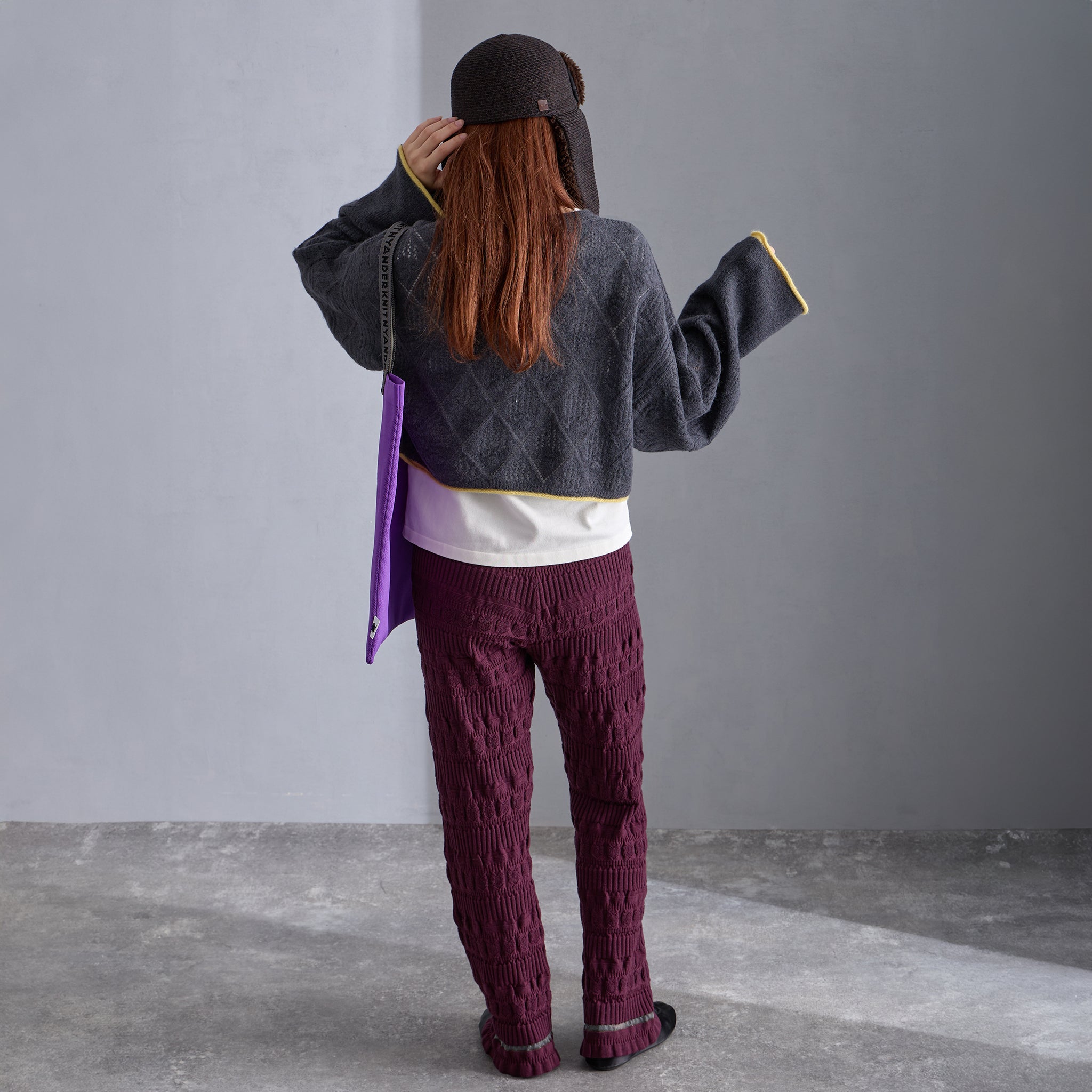 【NYANDER KNIT/ニャンダーニット】 CAT RIB PANTS