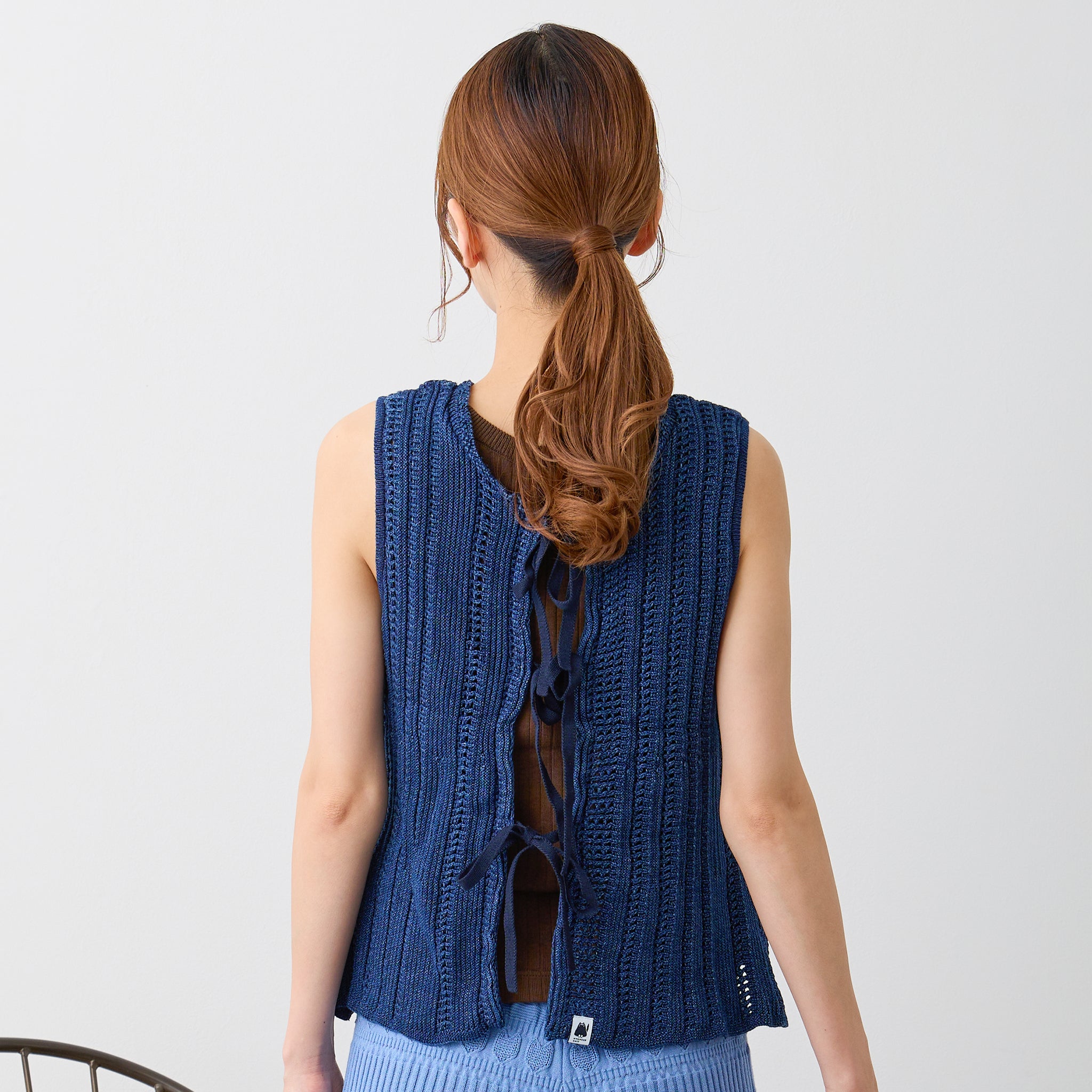 【NYANDER KNIT/ニャンダーニット】 DENIM JIRETvest