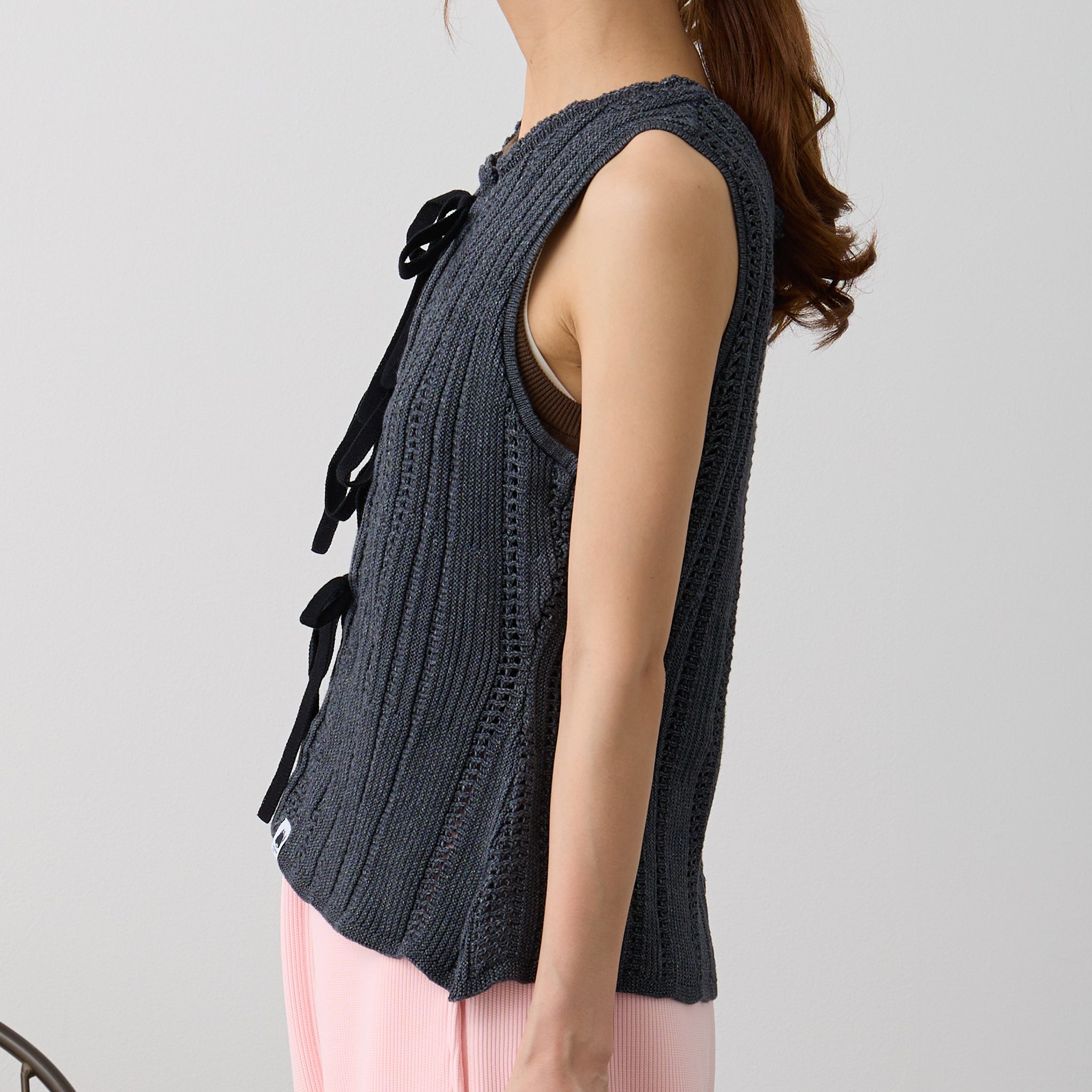 【NYANDER KNIT/ニャンダーニット】 DENIM JIRETvest