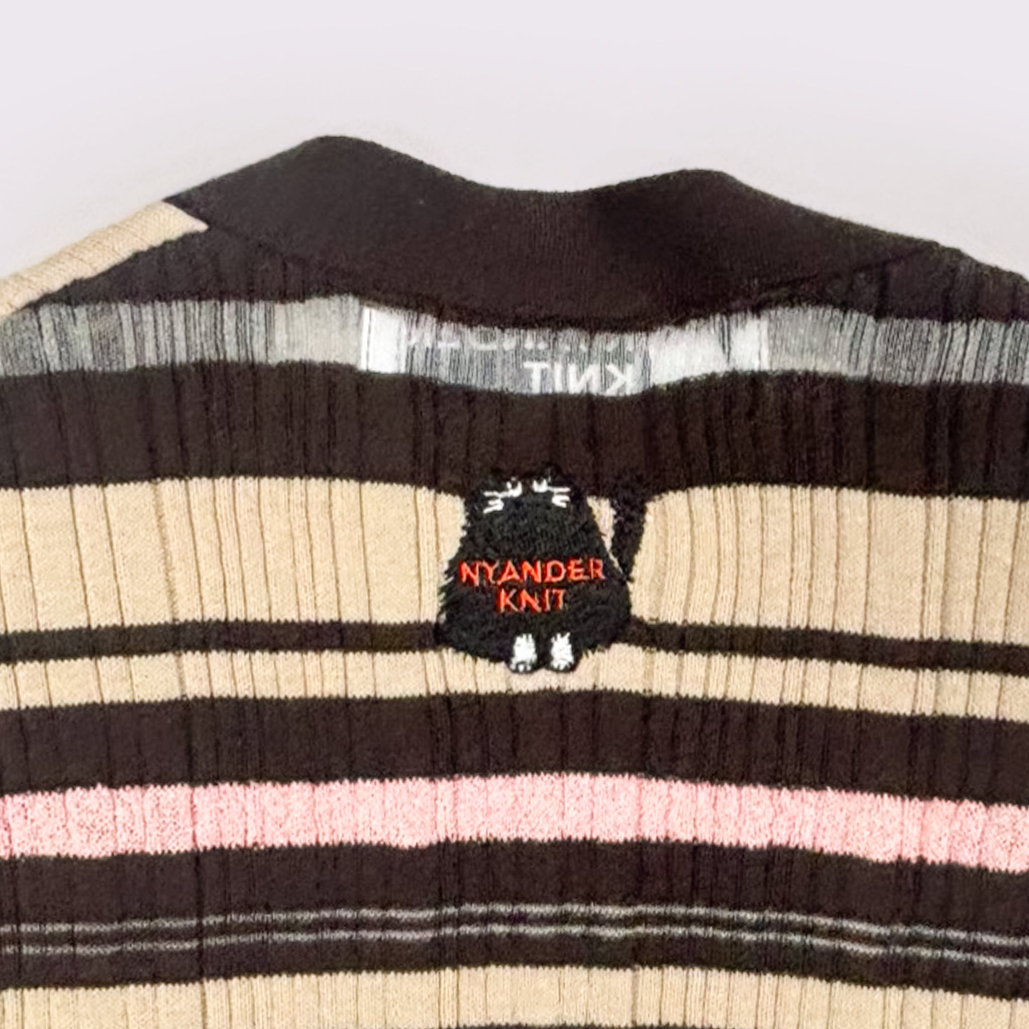 【NYANDER KNIT/ニャンダーニット】BORDER CARDIGAN