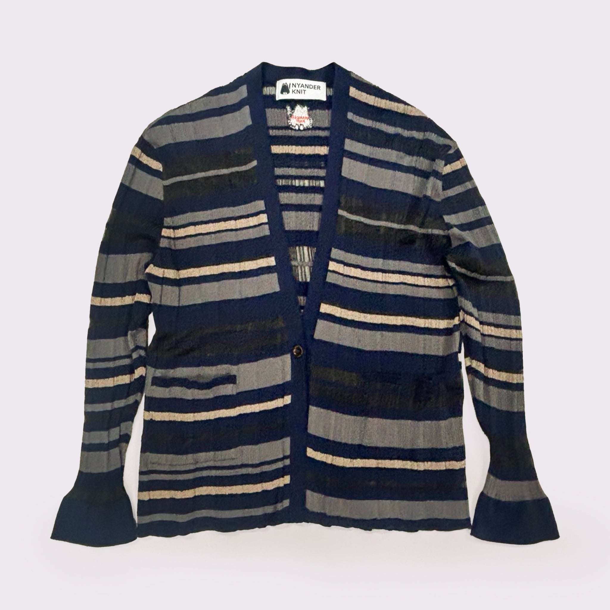 【NYANDER KNIT/ニャンダーニット】BORDER CARDIGAN