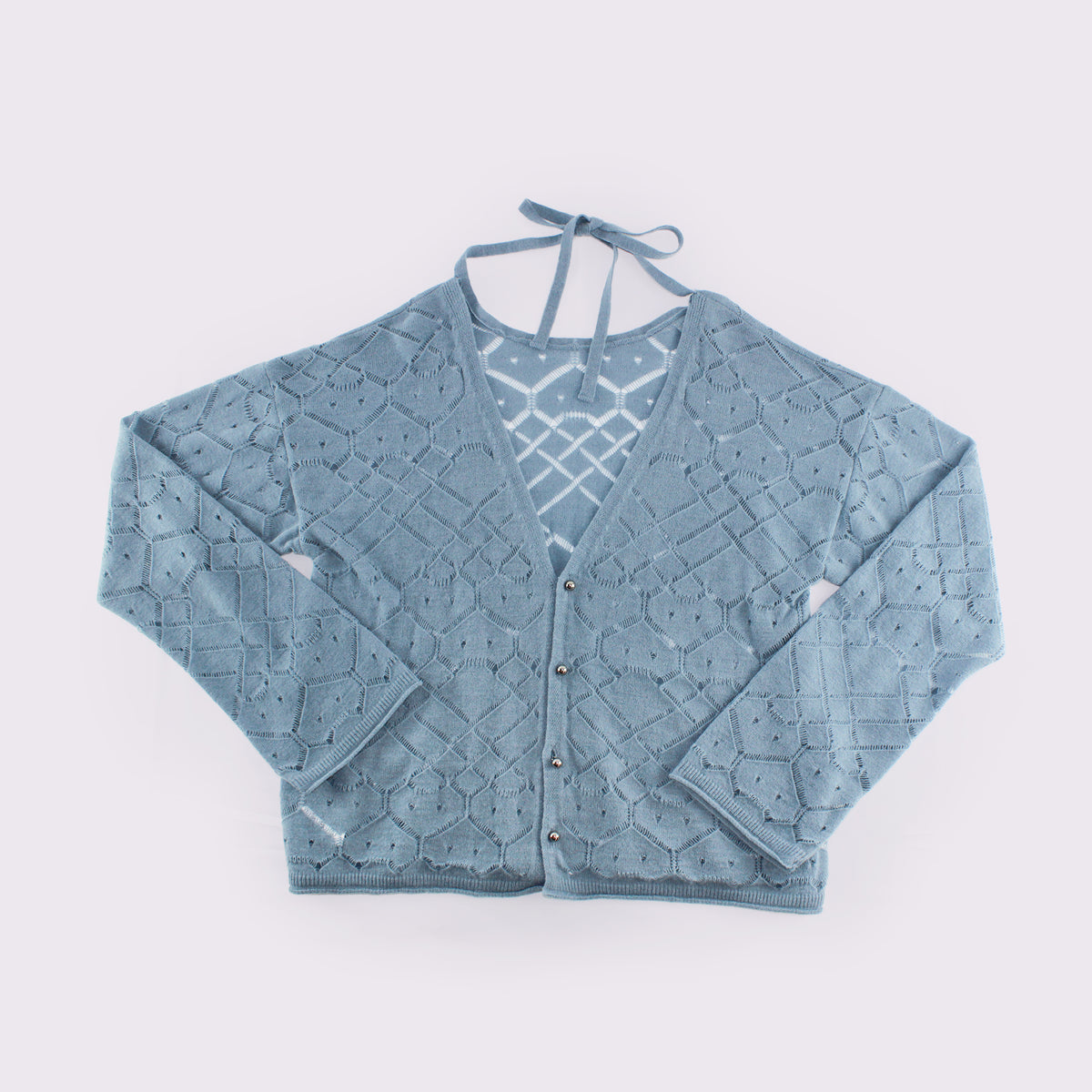 【NYANDER KNIT/ニャンダーニット】HIDDENCAT OPENWORK CARDIGAN