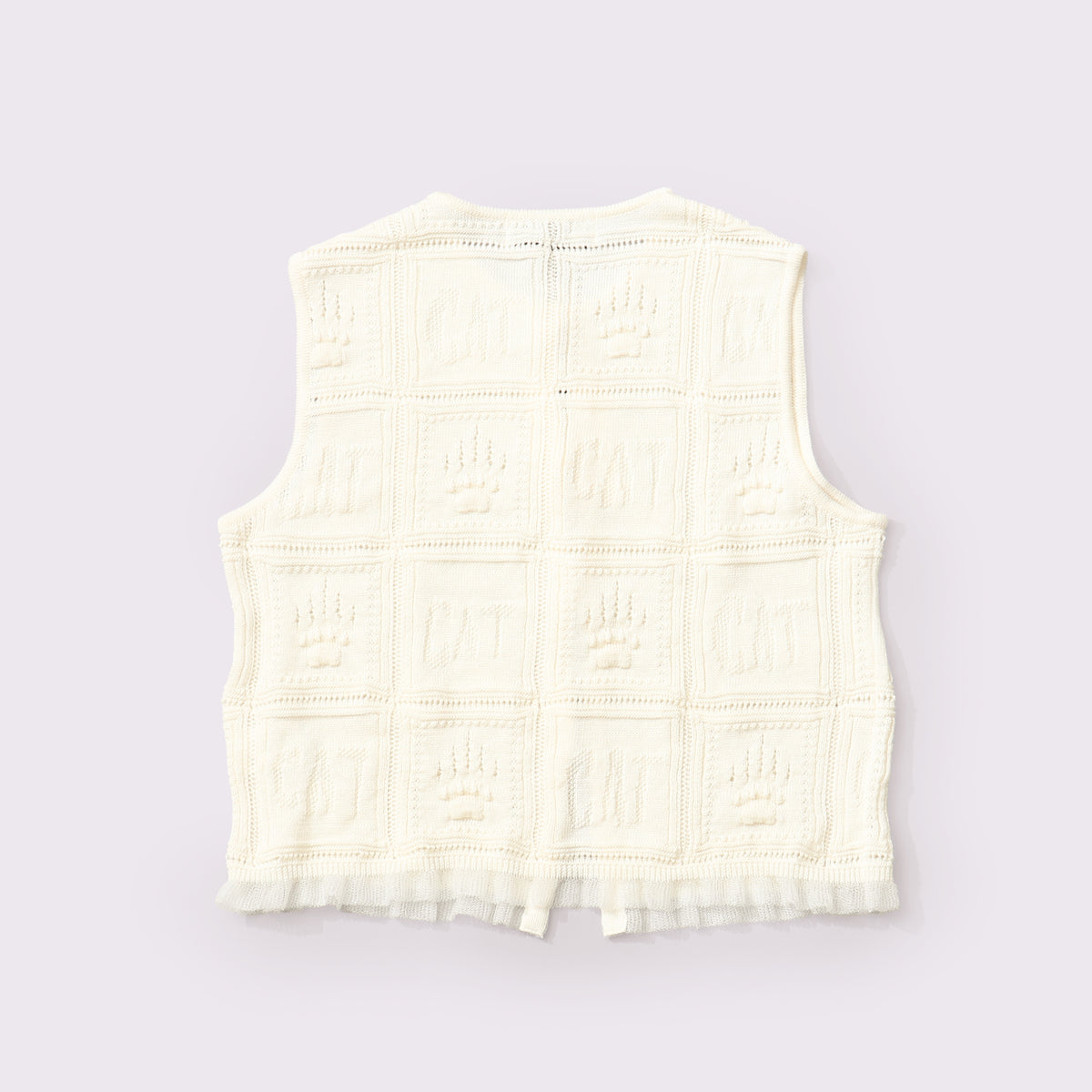 【NYANDER KNIT/ニャンダーニット】PAW GRID VEST