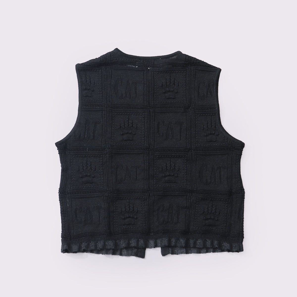 【NYANDER KNIT/ニャンダーニット】PAW GRID VEST
