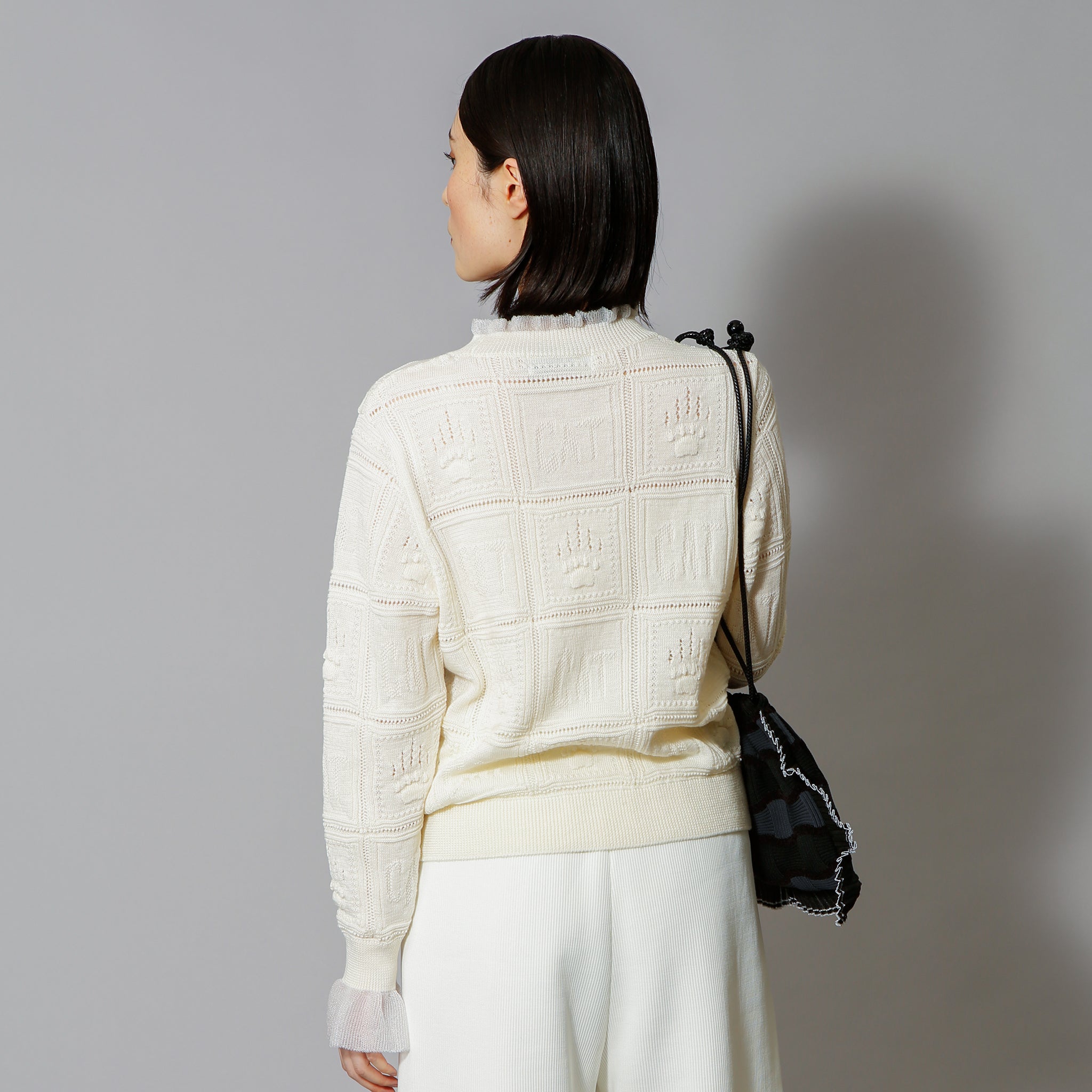 予約販売【NYANDER KNIT/ニャンダーニット】PAW GRID PULL