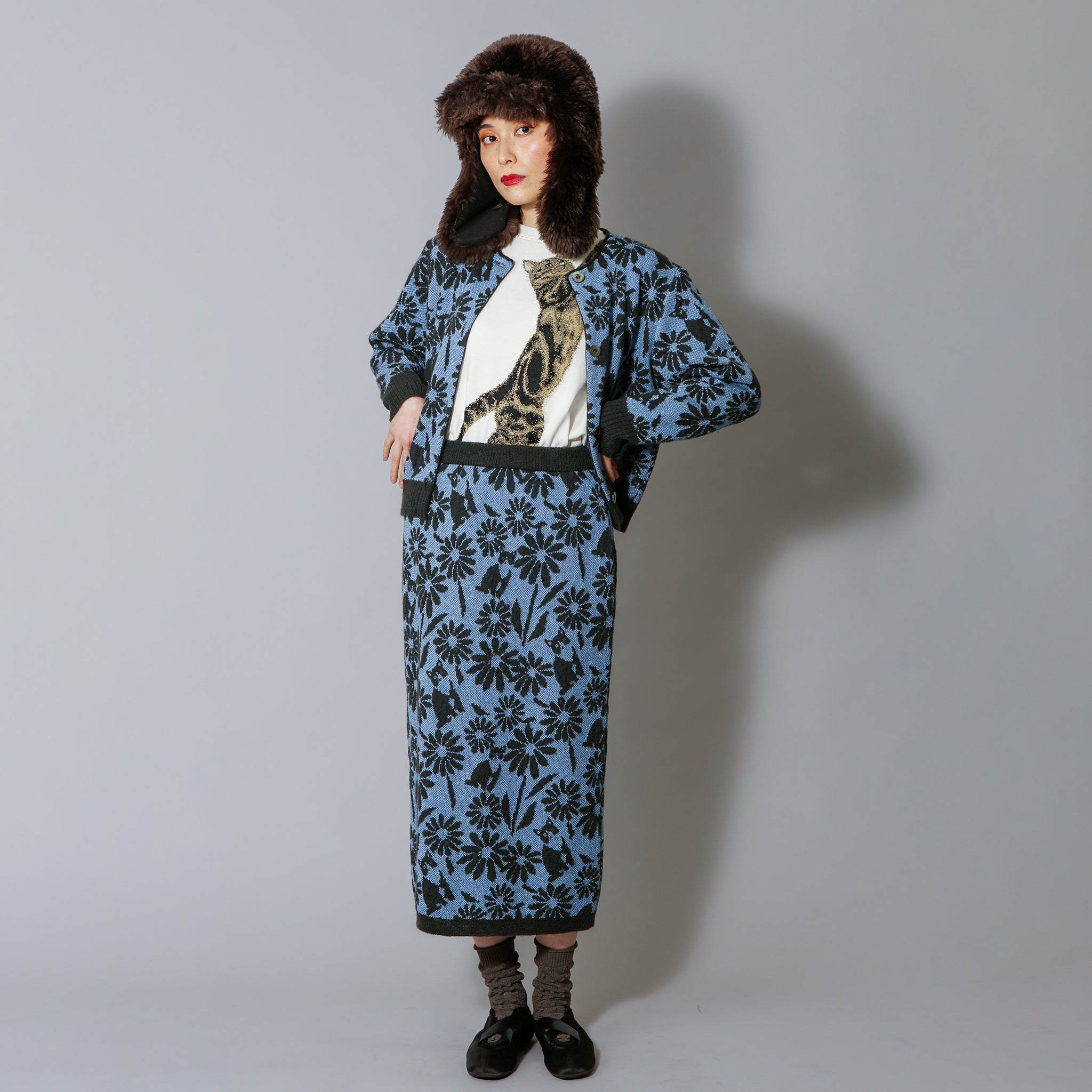 予約販売【NYANDER KNIT/ニャンダーニット】WhisperingCatsMohair JQ SKIRT