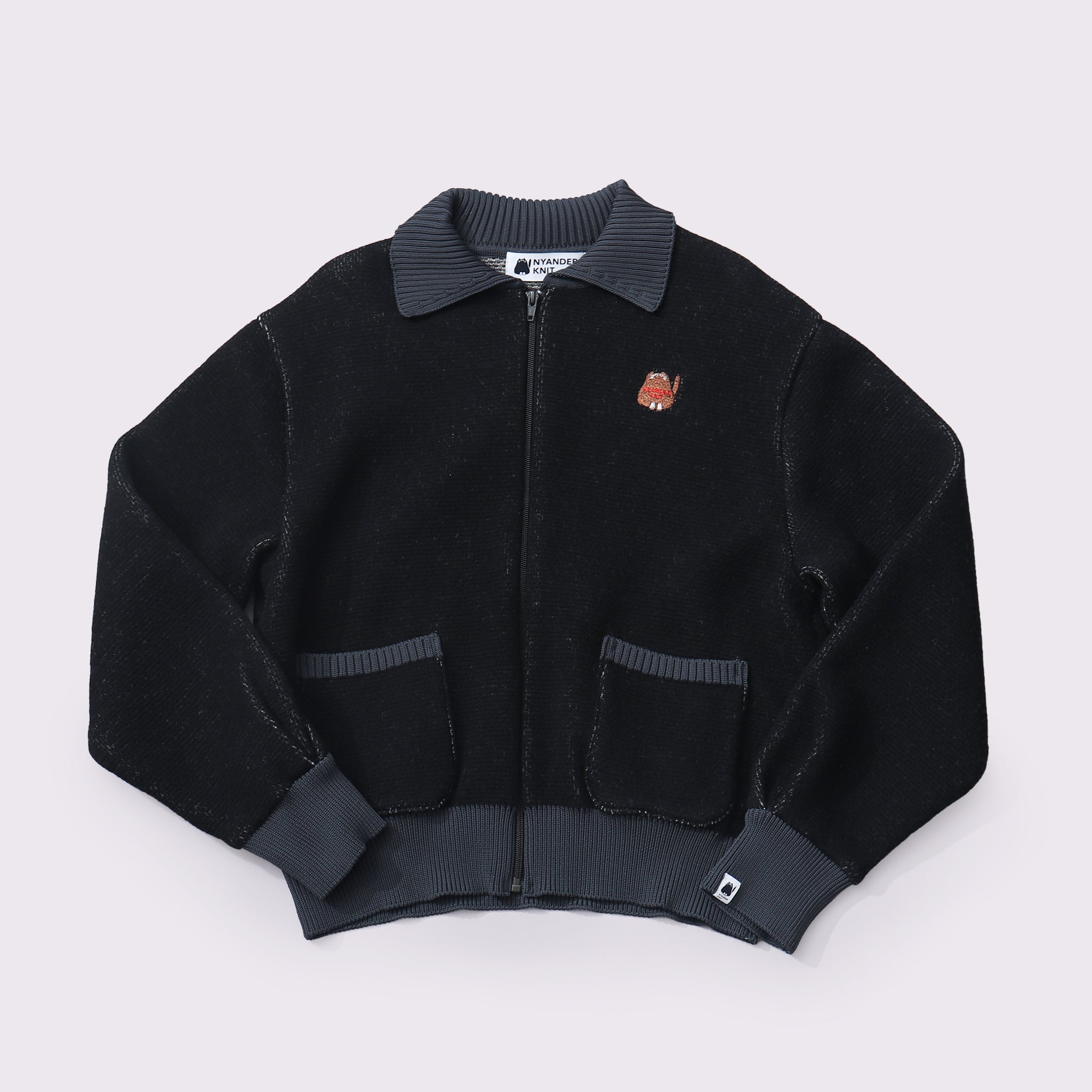 予約販売【NYANDER KNIT/ニャンダーニット】TABBY CAT KNIT BLOUSON