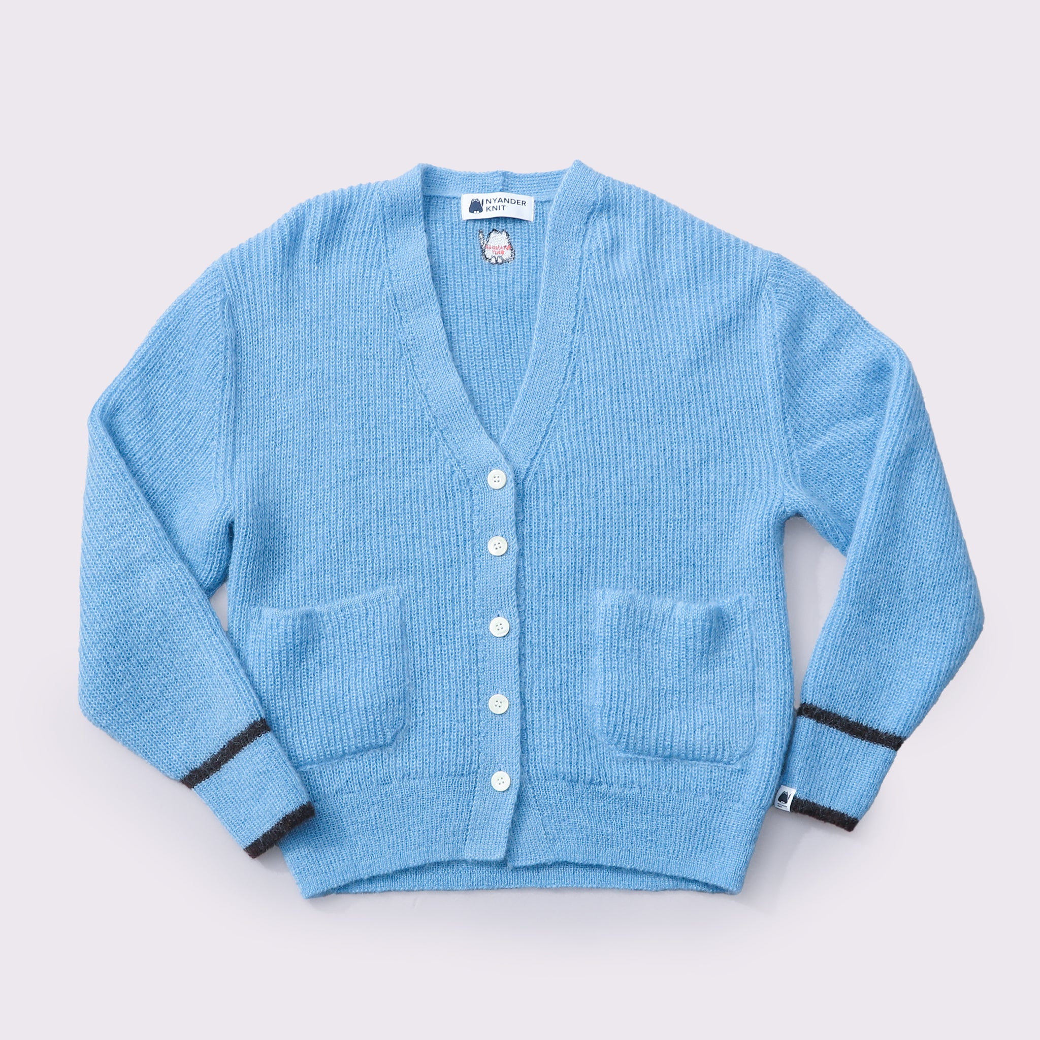 予約販売【NYANDER KNIT/ニャンダーニット】MOHAIR LINE CARDIGAN